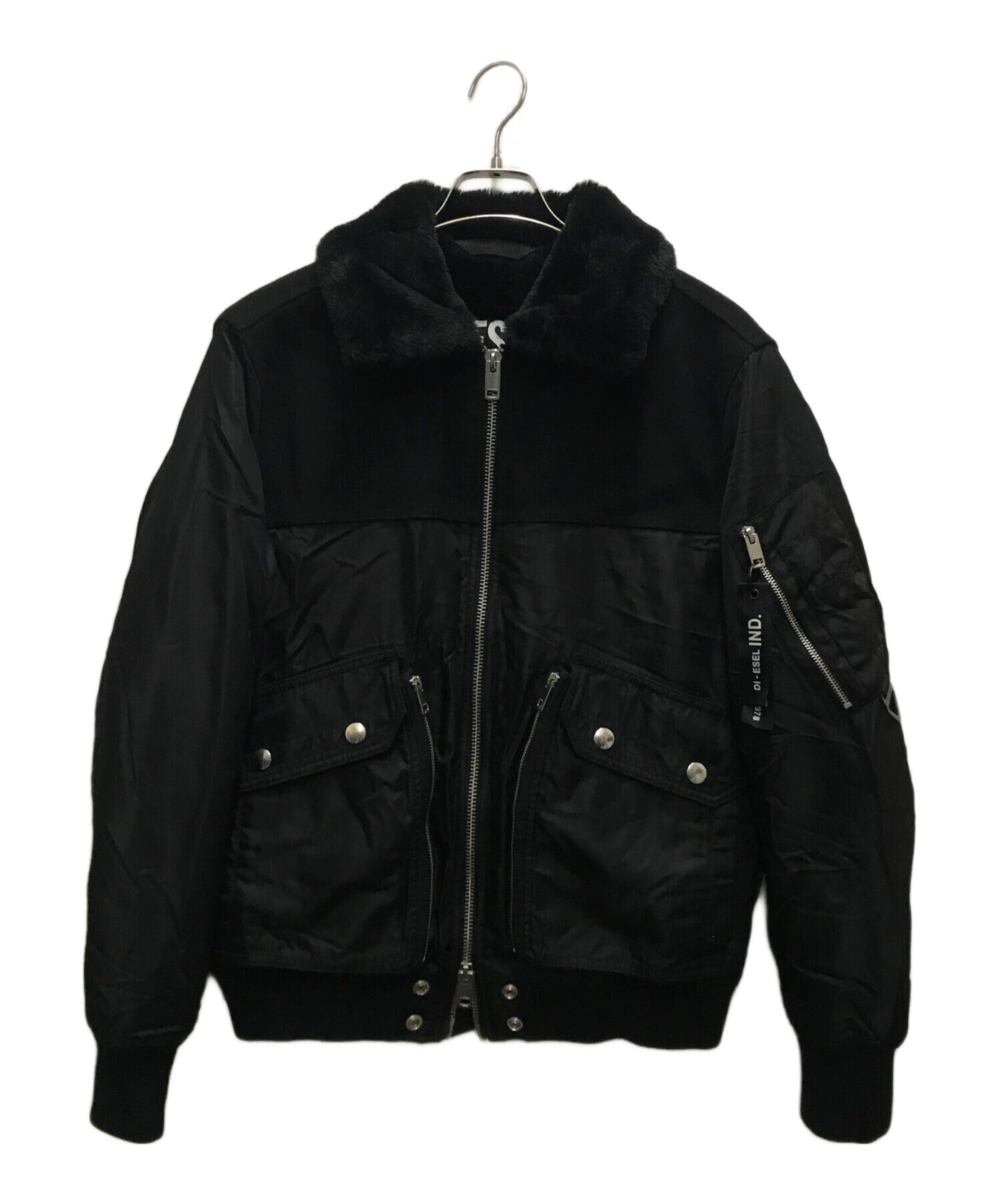 中古・古着通販】DIESEL (ディーゼル) W-LOUIS JACKET ブラック サイズ