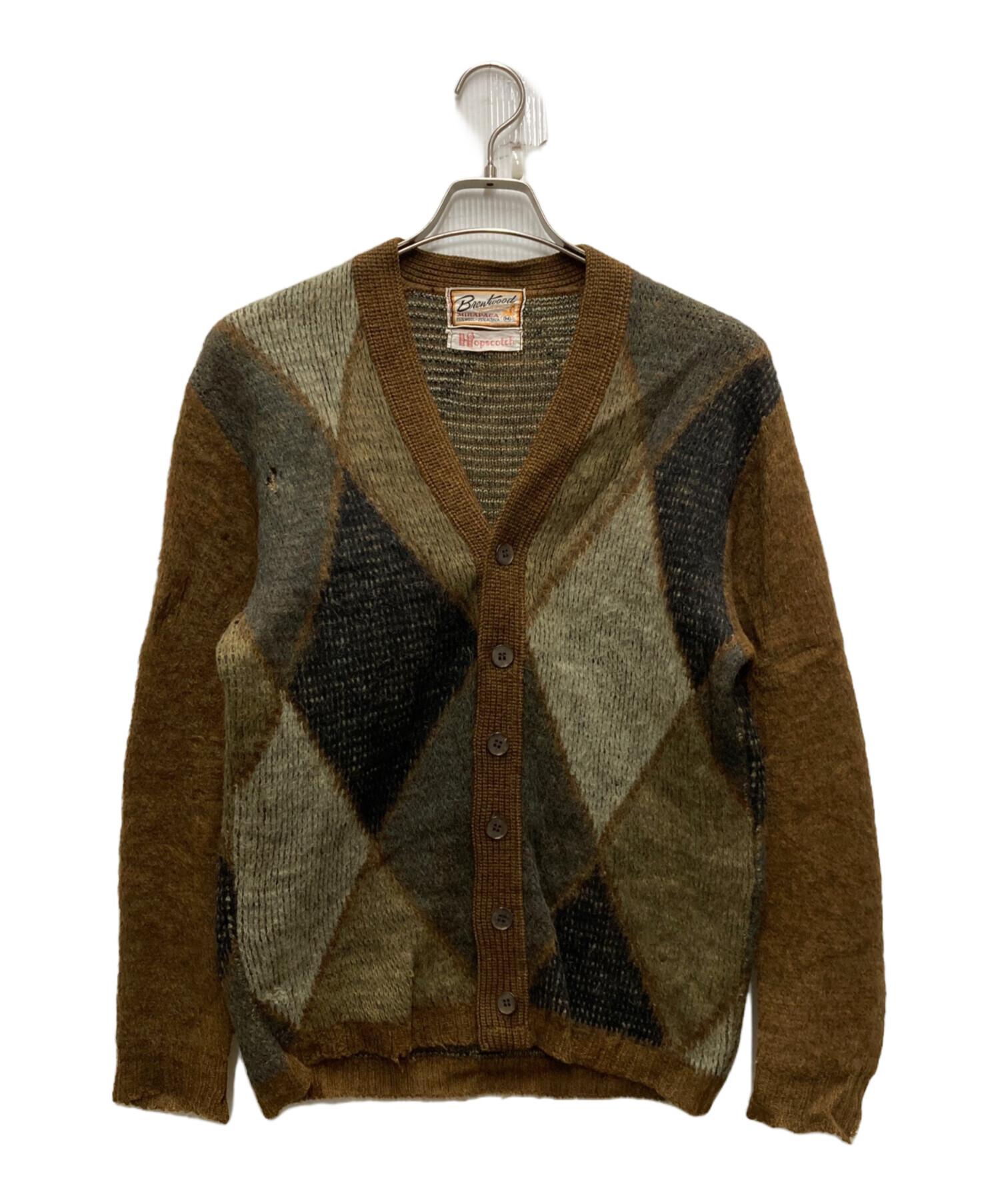 ふ*み様 60's Brentwood カーディガン 中古・古着通販】brentwood (ブレントウッド) 60sアーガイル