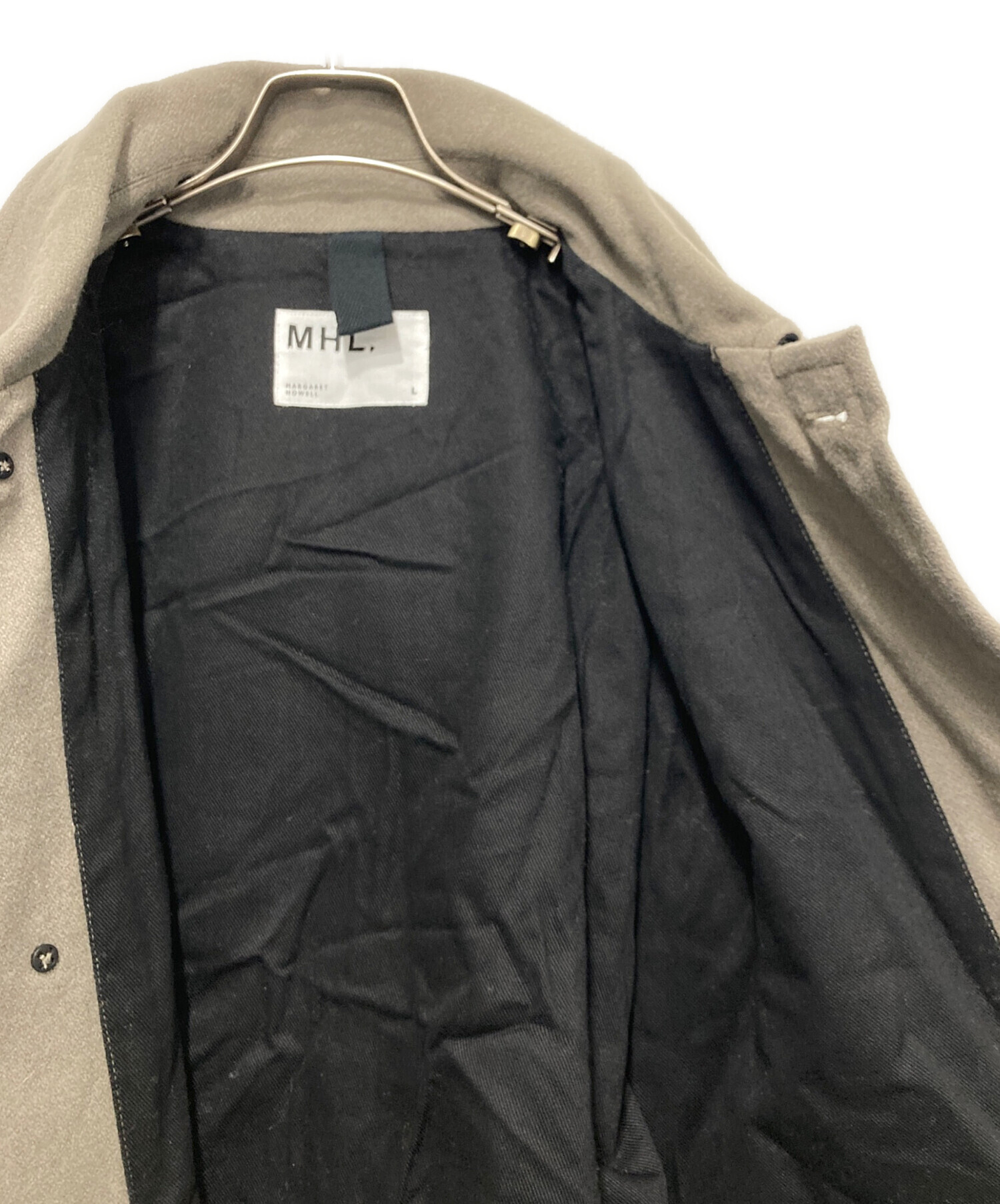 MHL. メルトンウールコート L 中古・古着通販】MHL (エムエイチエル) ヘビーウールメルトンコート