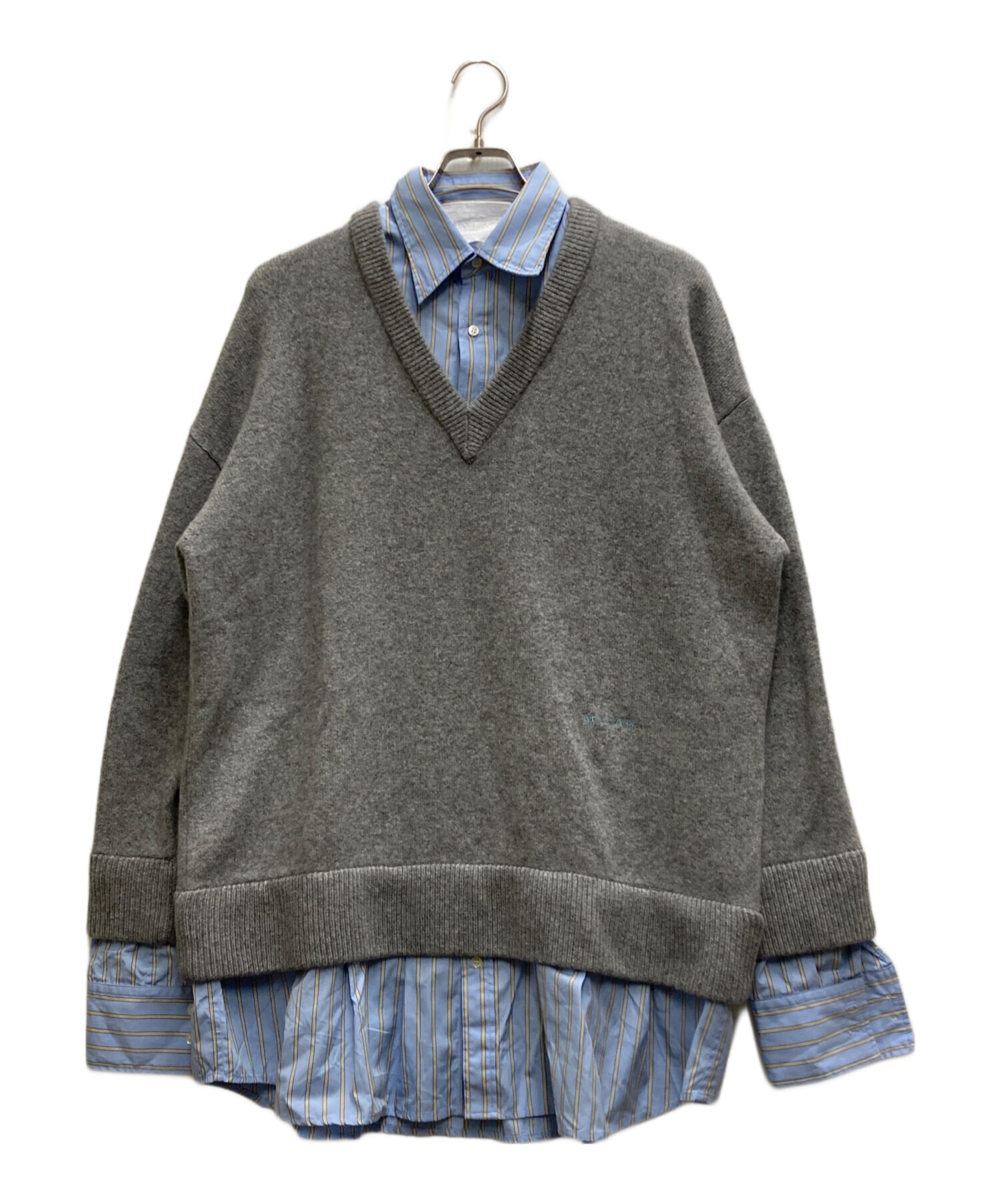 中古・古着通販】MYLAN (マイラン) Cashmere V neck Knit Shirt