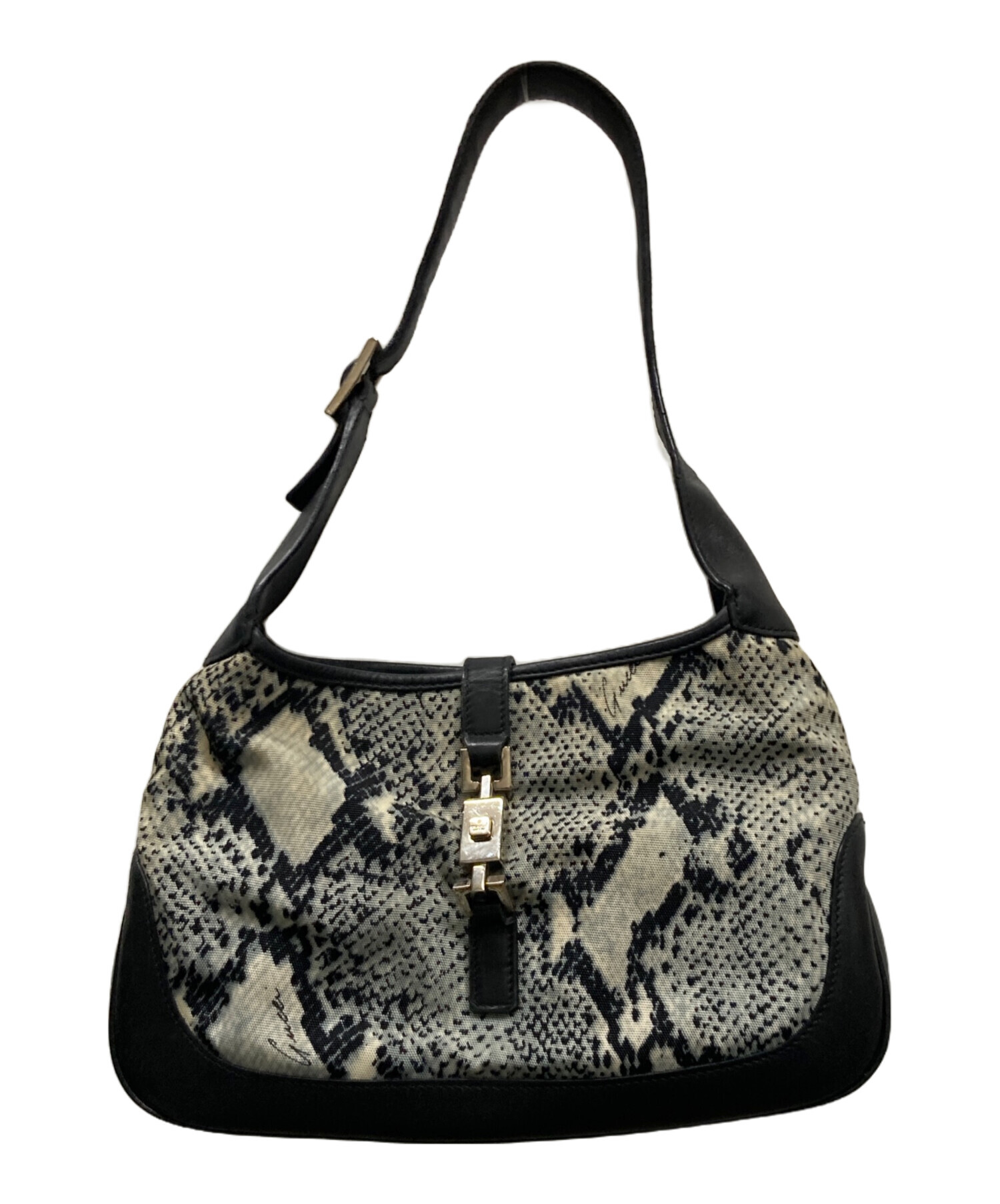 中古・古着通販】GUCCI (グッチ) ジャッキーラインパイソンバッグ 