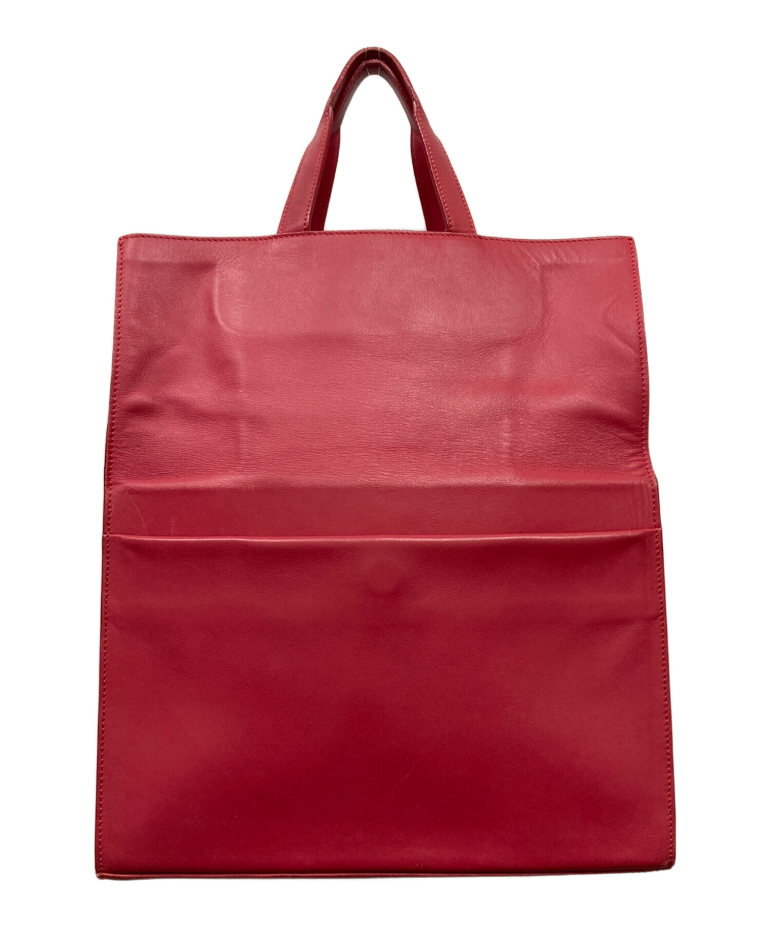 Maison Margiela ピンク赤 レザー クラッチバッグ　変形 中古・古着通販】Maison Martin Margiela (メゾンマルタンマルジェラ