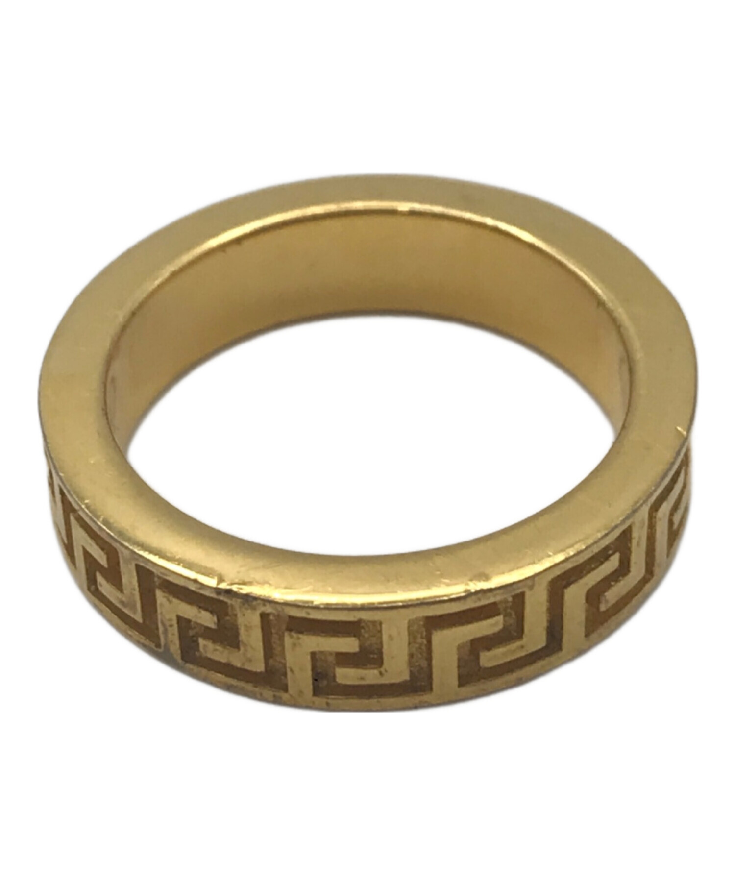 ★ ☆超豪華 TREA 金色の装飾品★ イタリア製　　検：シリック　ヴェルサーチ 中古・古着通販】VERSACE (ヴェルサーチェ) グリークリング ゴールド