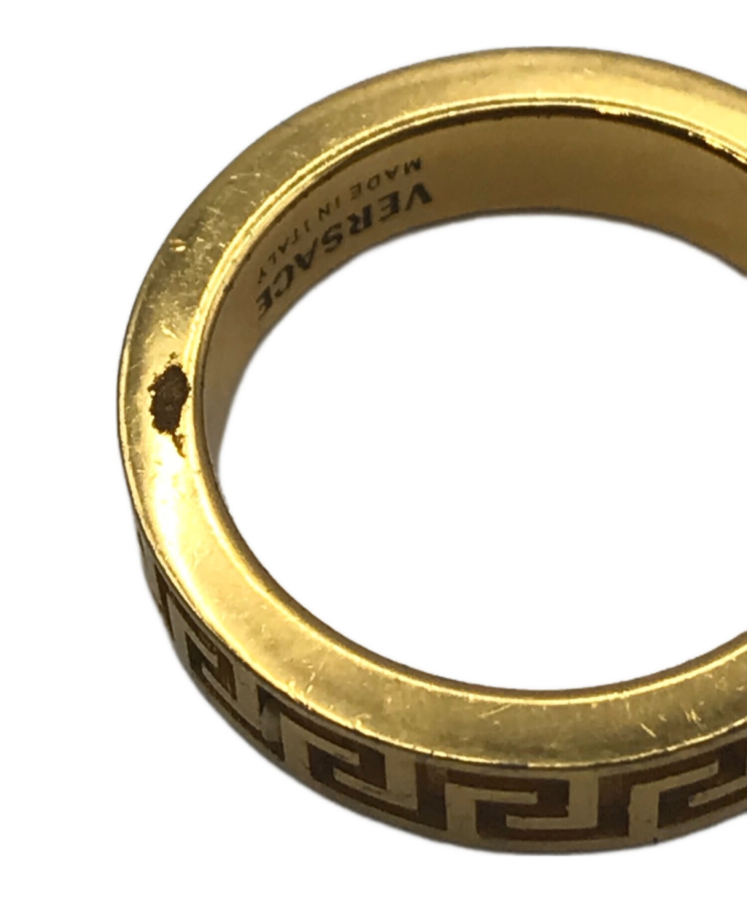 【中古】 魔法のフェリスの輪 中古・古着通販】VERSACE (ヴェルサーチェ) グリークリング ゴールド
