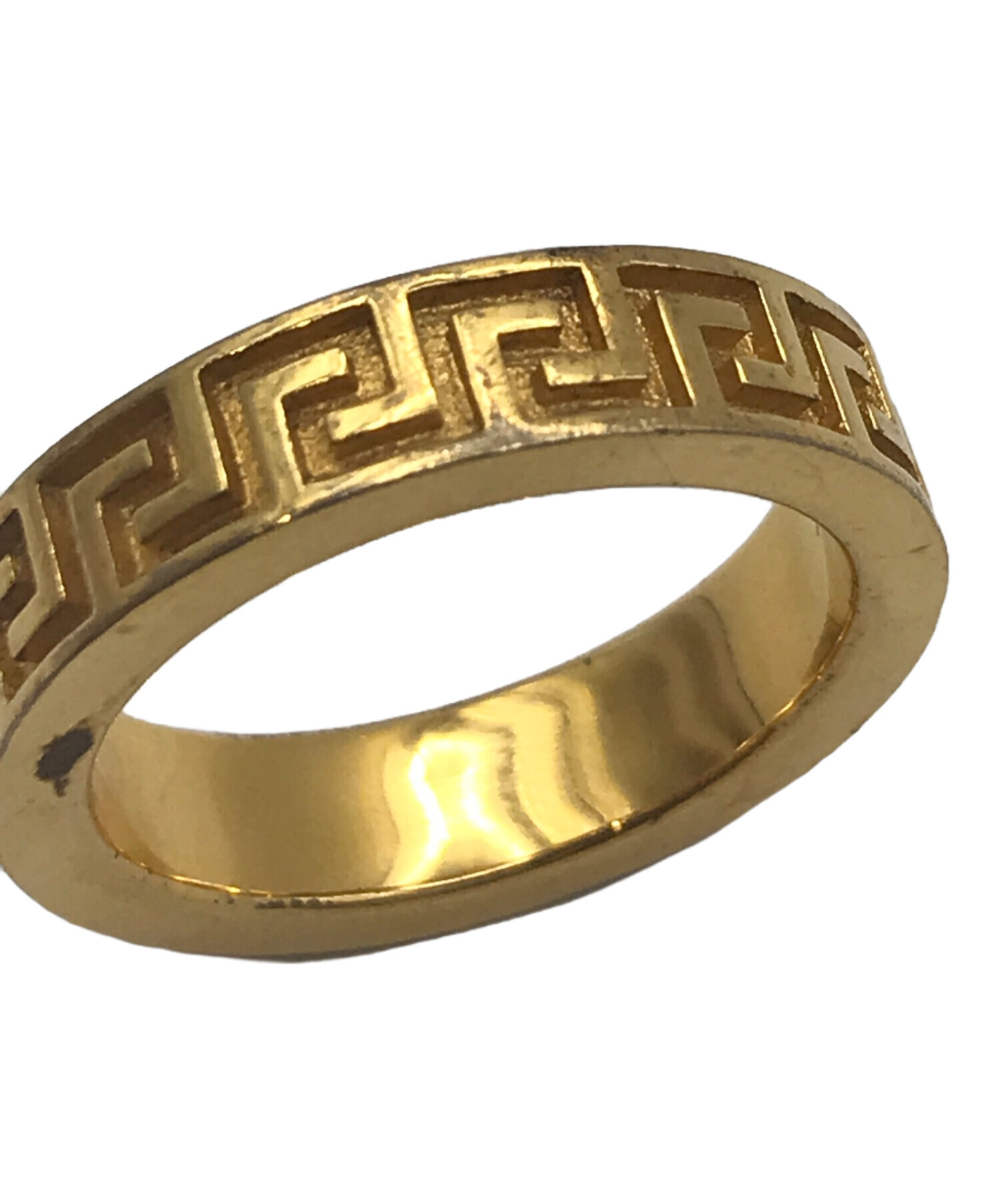 【中古】 魔法のフェリスの輪 中古・古着通販】VERSACE (ヴェルサーチェ) グリークリング ゴールド