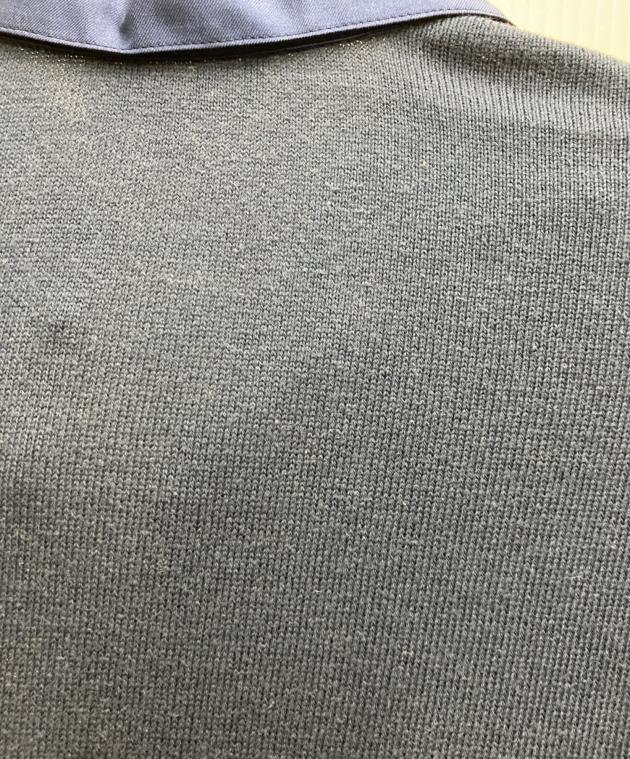 中古・古着通販】HERMES (エルメス) シルクスカーフ切替ニットシャツ