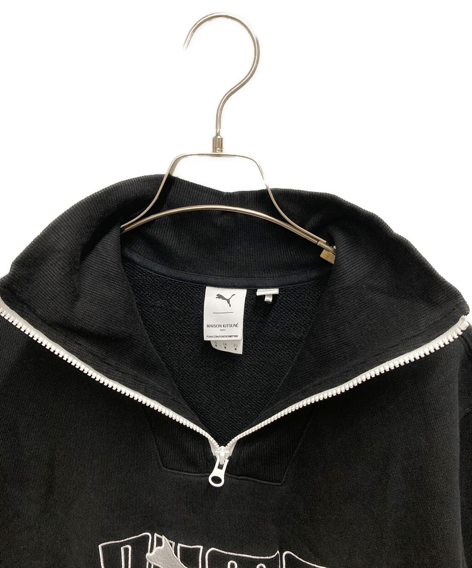 【新品未使用タグ付き】メゾンキツネ×プーマ コラボ　ジップアップ　スウェット 中古・古着通販】PUMA (プーマ) maison kitsune (メゾンキツネ) ハーフ