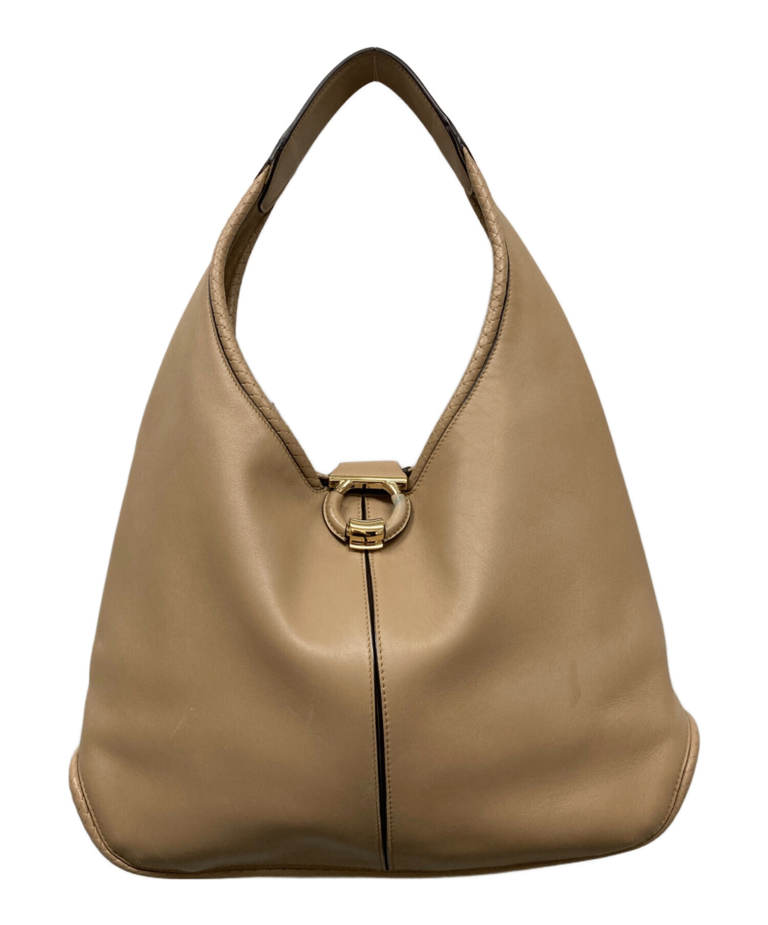 サルバトーレフェラガモワンショルダーバッグハンドバッグベージュ