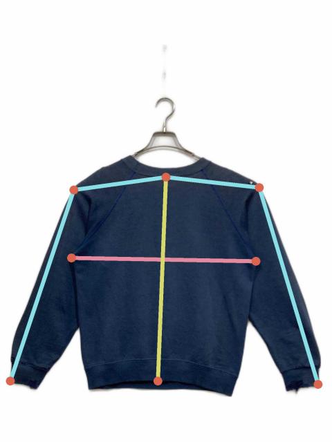 中古・古着通販】Hanes (ヘインズ) 80'Sラグランスウェット ネイビー