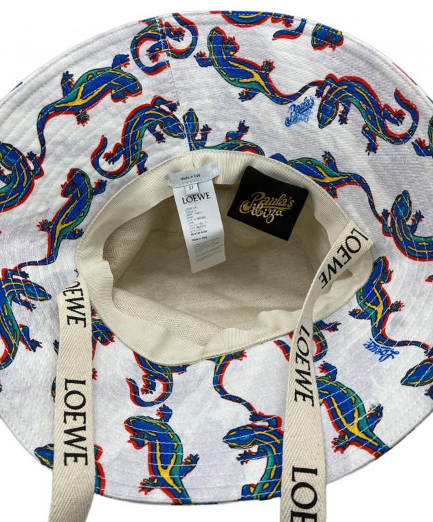 中古・古着通販】LOEWE (ロエベ) 総柄バケットハット ホワイト