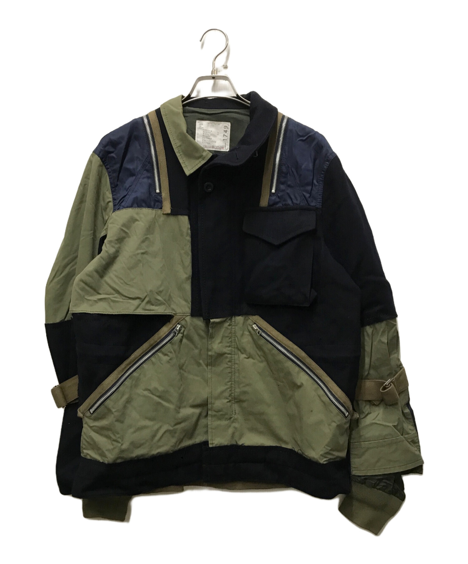 sacai ミリタリージャケット 中古・古着通販】sacai (サカイ) ハイブリッドミリタリージャケット