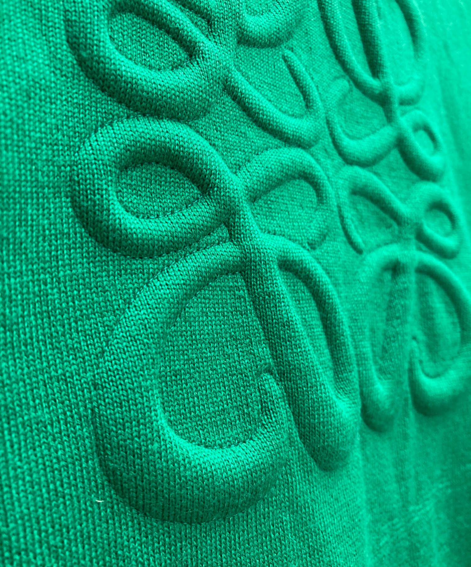 美品 LOEWE ロエベ ニット アナグラム ロゴ刺繍 L カーキ 緑 グリーン 中古・古着通販】LOEWE (ロエベ) アナグラムセーター グリーン サイズ