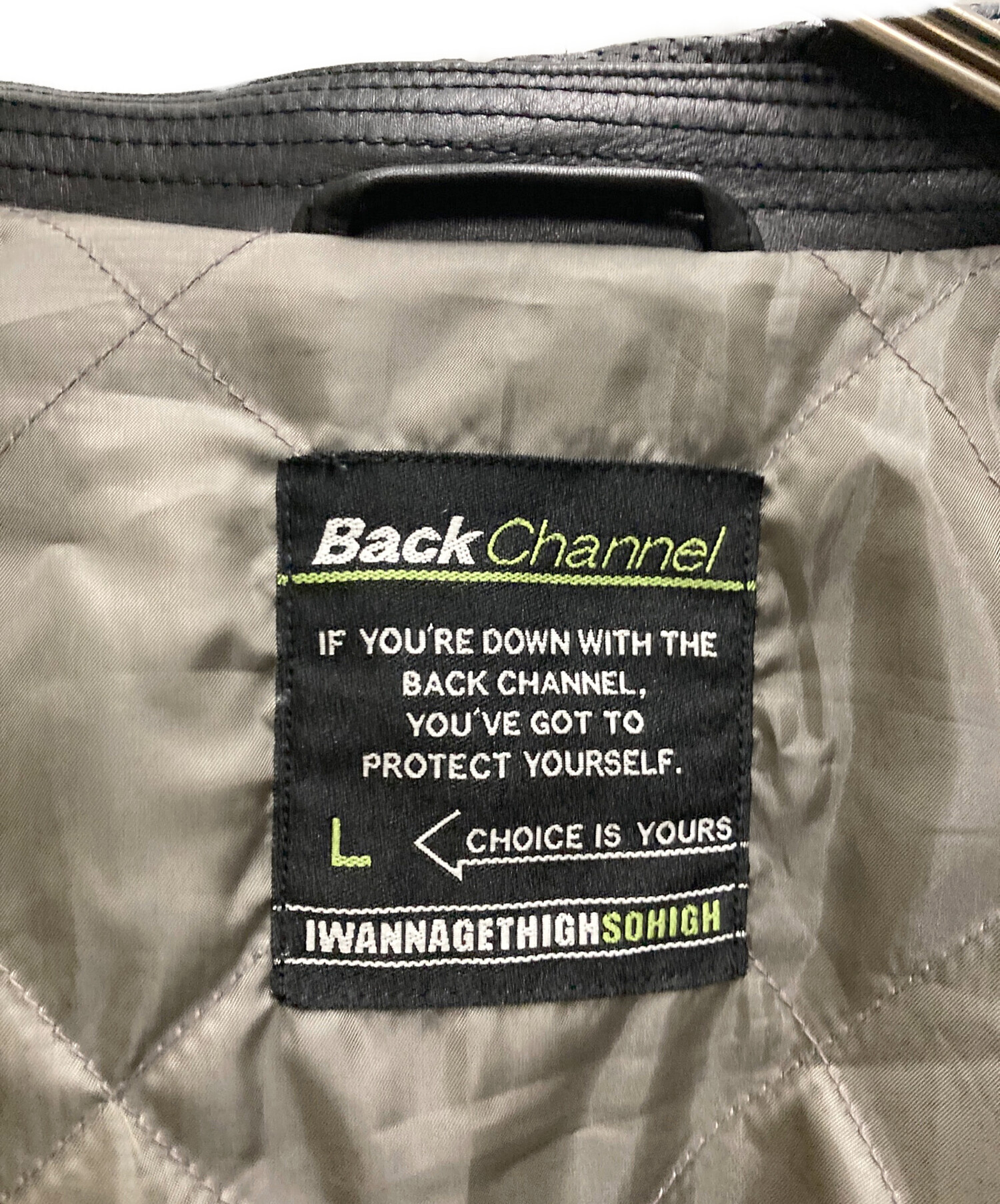 中古・古着通販】BACK CHANNEL (バックチャンネル) レザージャケット