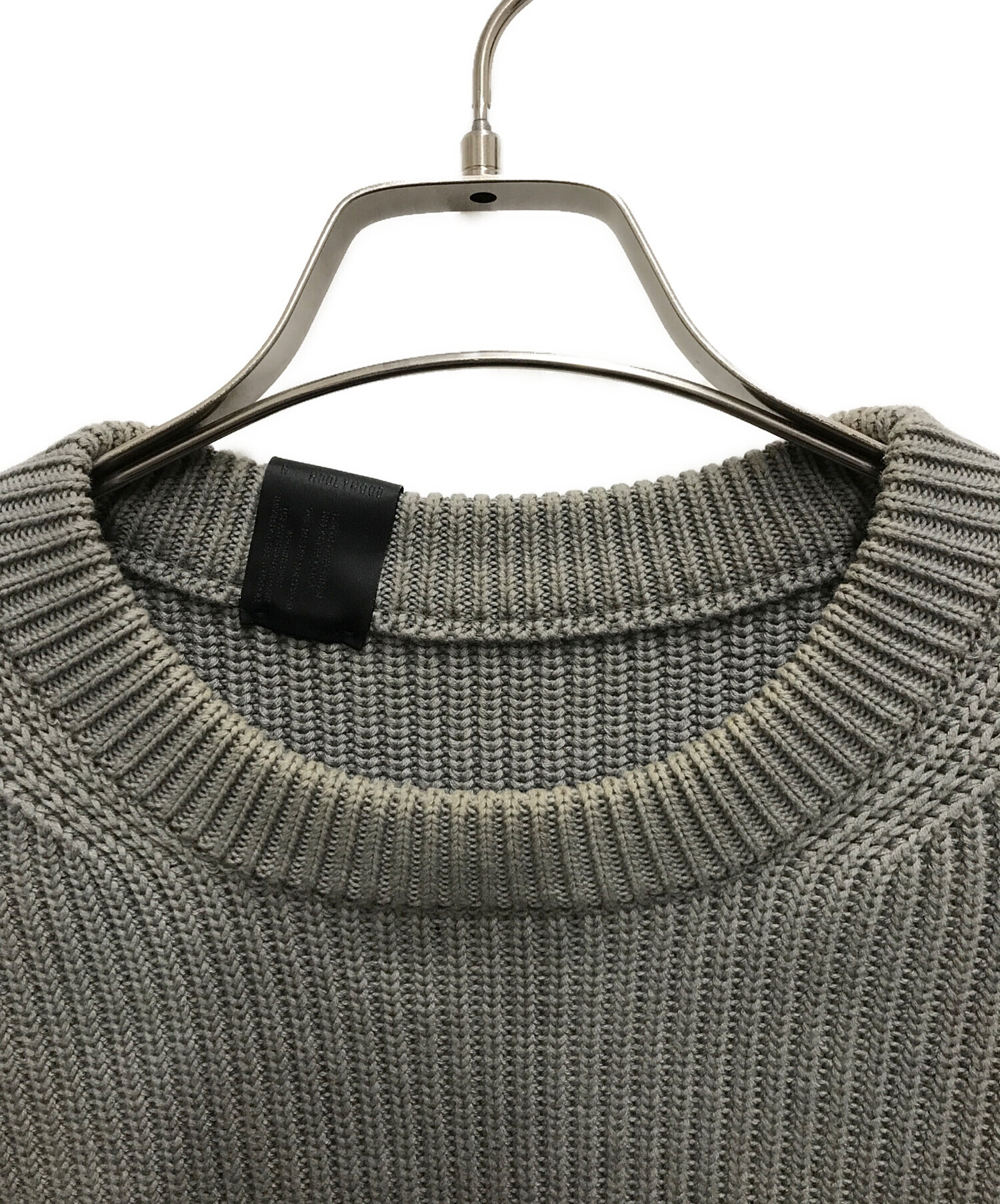 中古・古着通販】N.HOOLYWOOD (エヌ ハリウッド) CREWNECK KNIT グレー