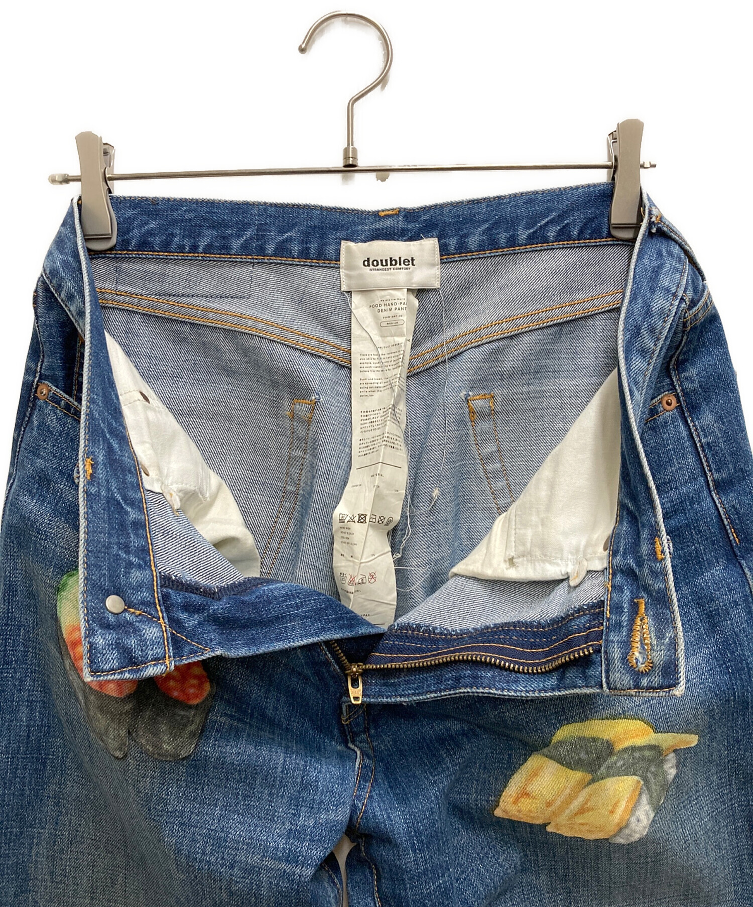 中古・古着通販】doublet (ダブレット) FOOD HAND-PAINTED DENIM PANTS