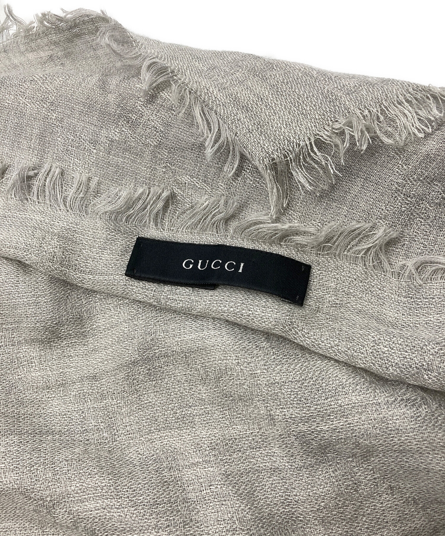 ガ*イ様 GUCCI GGストール　グレー 中古・古着通販】GUCCI (グッチ) GG柄ストール グレー｜ブランド・古着