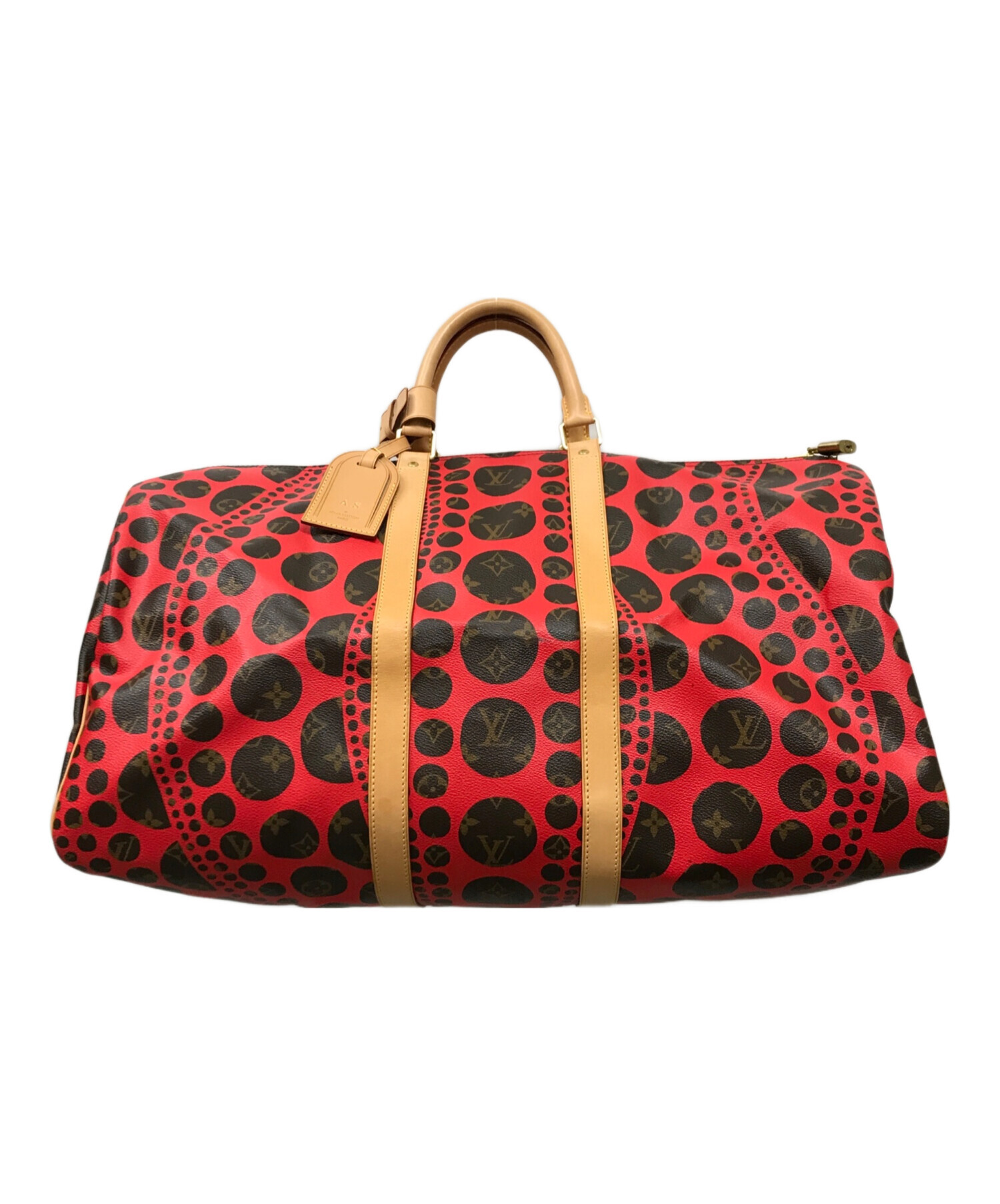 【ブラックフライデーセール】ルイ・ヴィトン　ボストンバッグ　赤　エナメル 中古・古着通販】LOUIS VUITTON (ルイ ヴィトン) 草間彌生