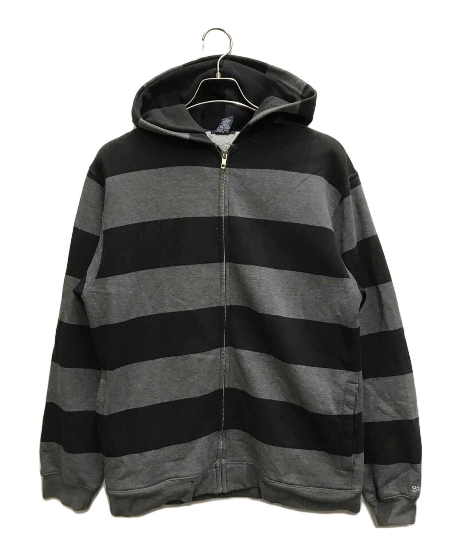 【90's】OLD STUSSY ボーダージップフーディー 中古・古着通販】stussy (ステューシー) 90`Sボーダージップ