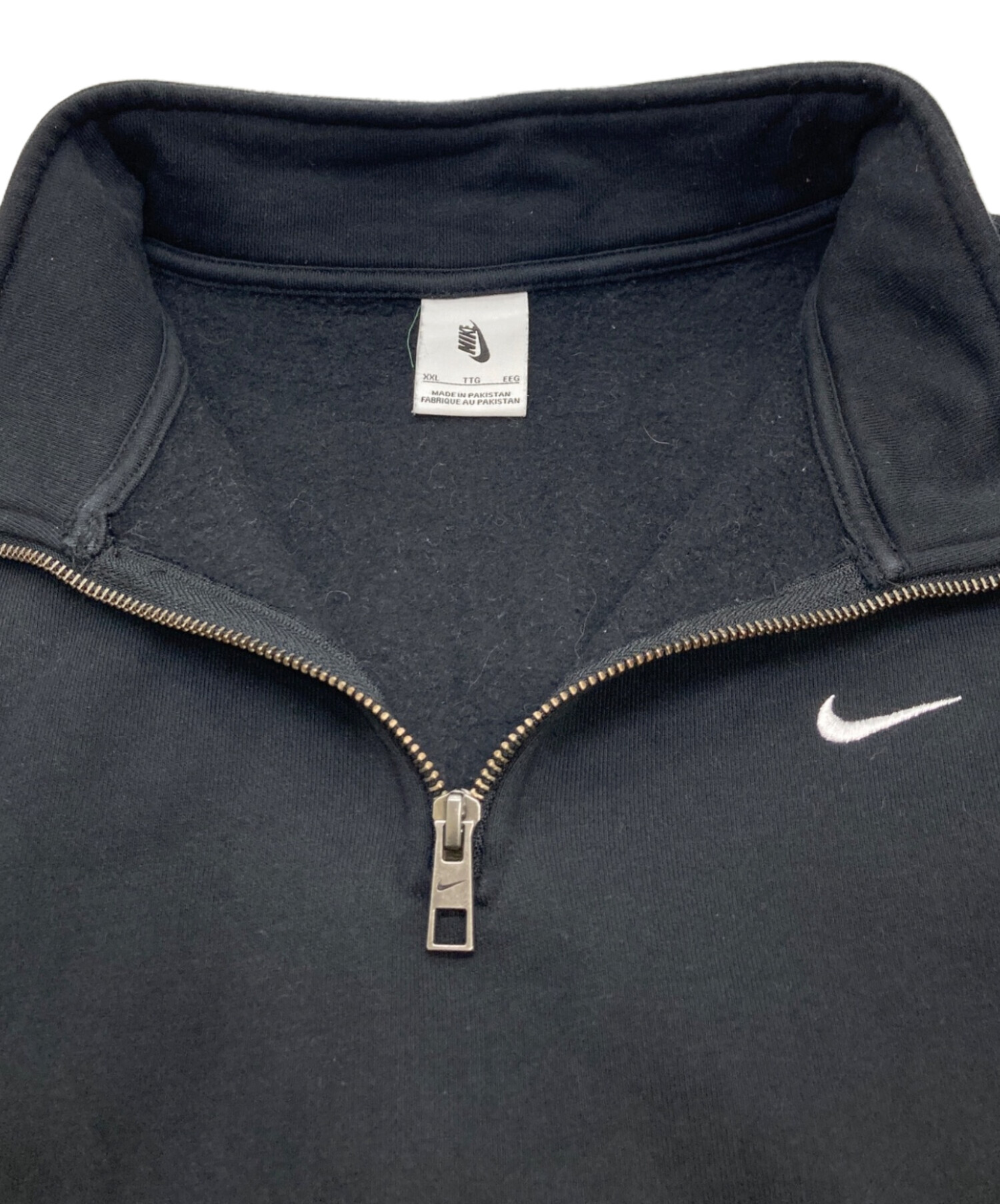 中古・古着通販】NIKE (ナイキ) ハーフジップスウェット ブラック 