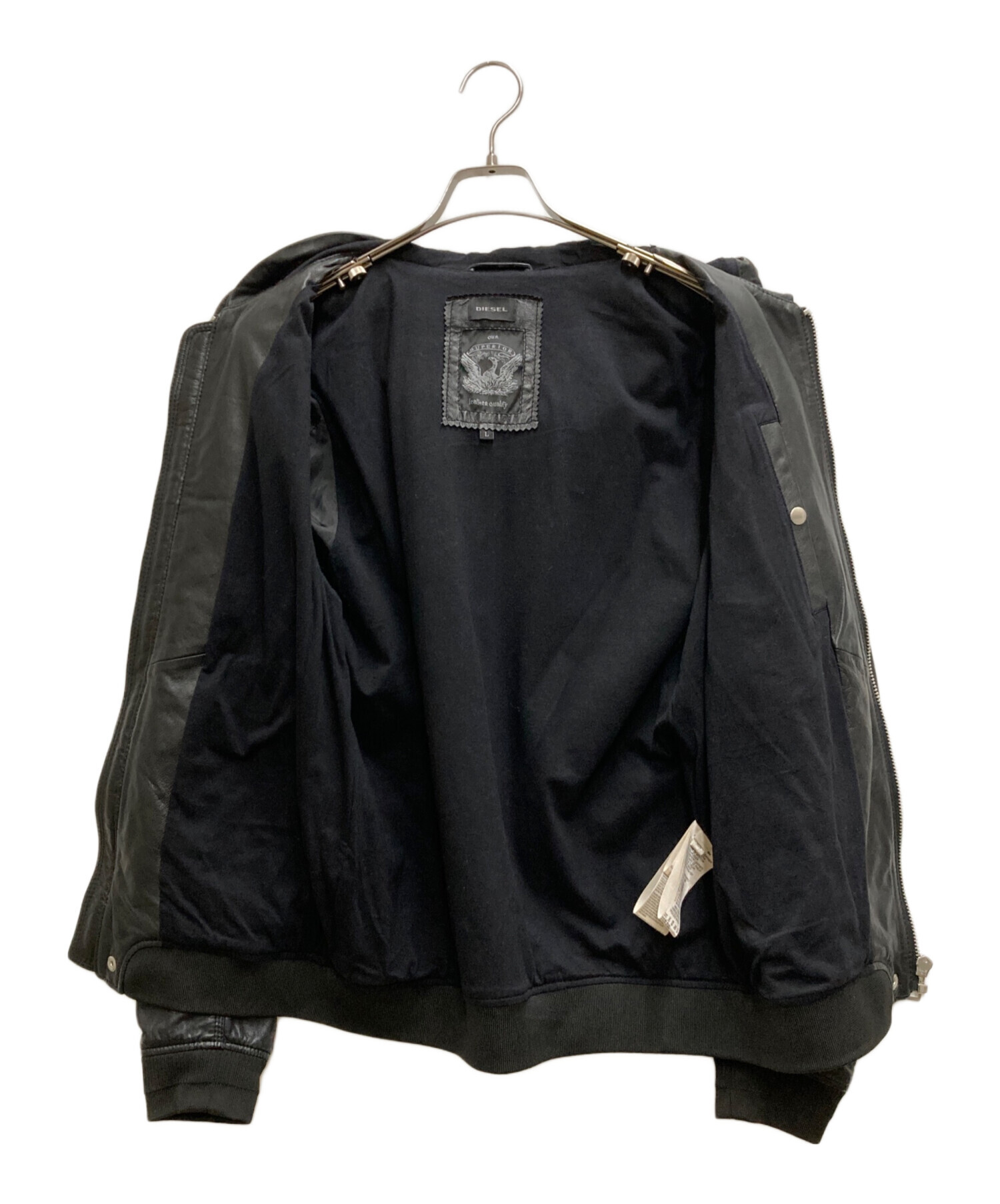 中古・古着通販】DIESEL (ディーゼル) シープレザーフーデッド 