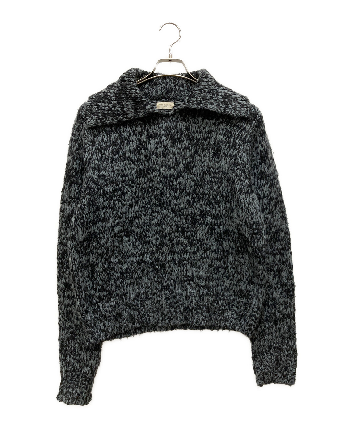 【中古】ドリスヴァンノッテン DRIES VAN NOTEN 19SS パデッド ノースリーブ カットソー ストライプ S 白 黒 中古・古着通販】DRIES VAN NOTEN (ドリスヴァンノッテン) メランジ