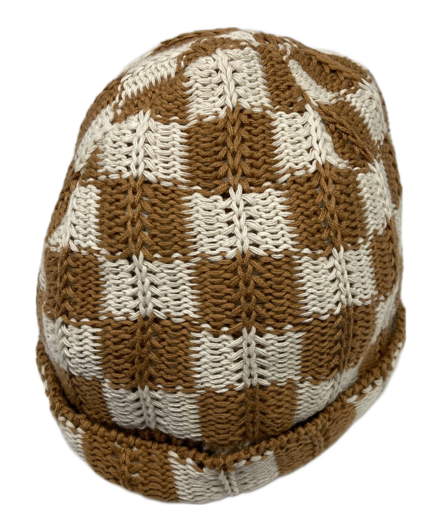 中古・古着通販】sundays.xyz (-) チェックビーニー ブラウン