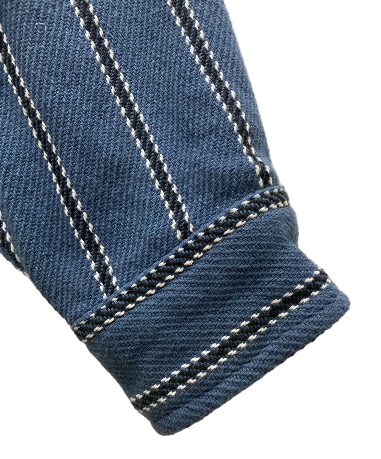 中古・古着通販】BoTT (ボット) ストライプシャツジャケット ブルー