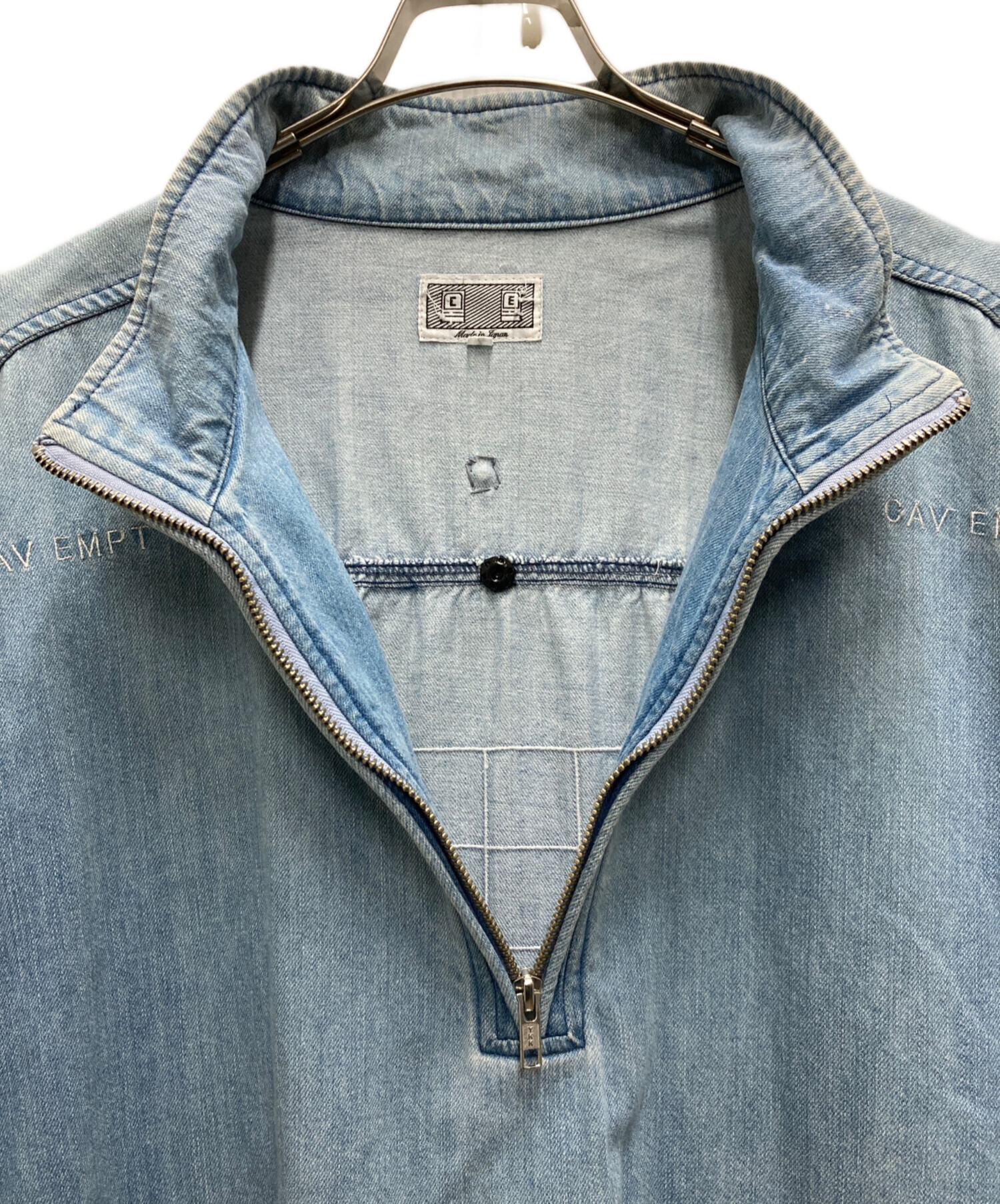 中古・古着通販】C.E (キャブ エンプト) BLEACHED DENIM HALF ZIP