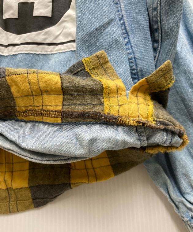 中古・古着通販】C.E (キャブ エンプト) BLEACHED DENIM HALF ZIP