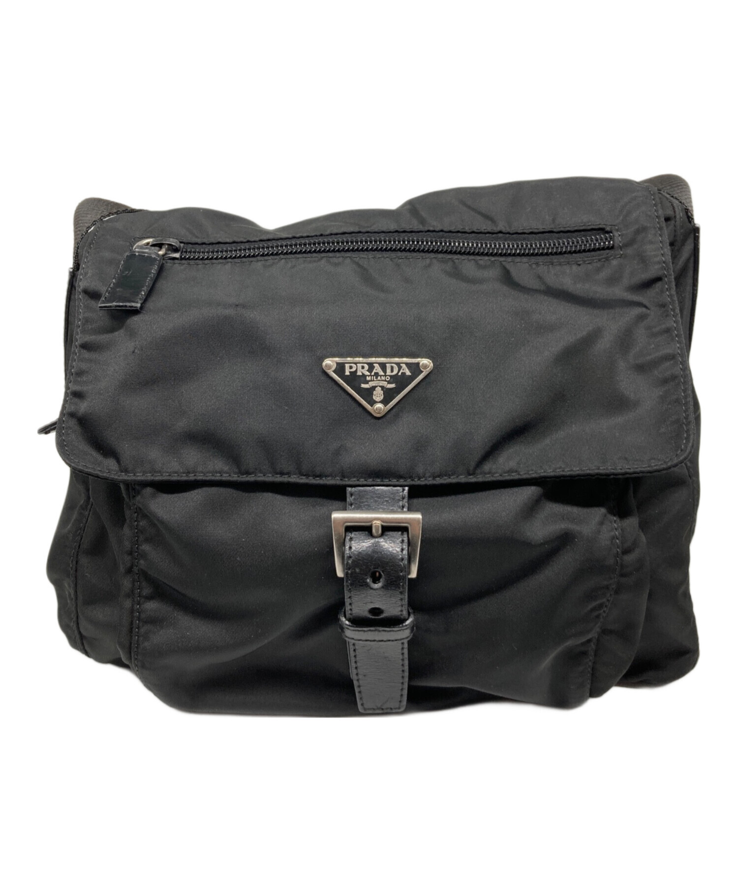 中古・古着通販】PRADA (プラダ) 三角プレートショルダーバッグ