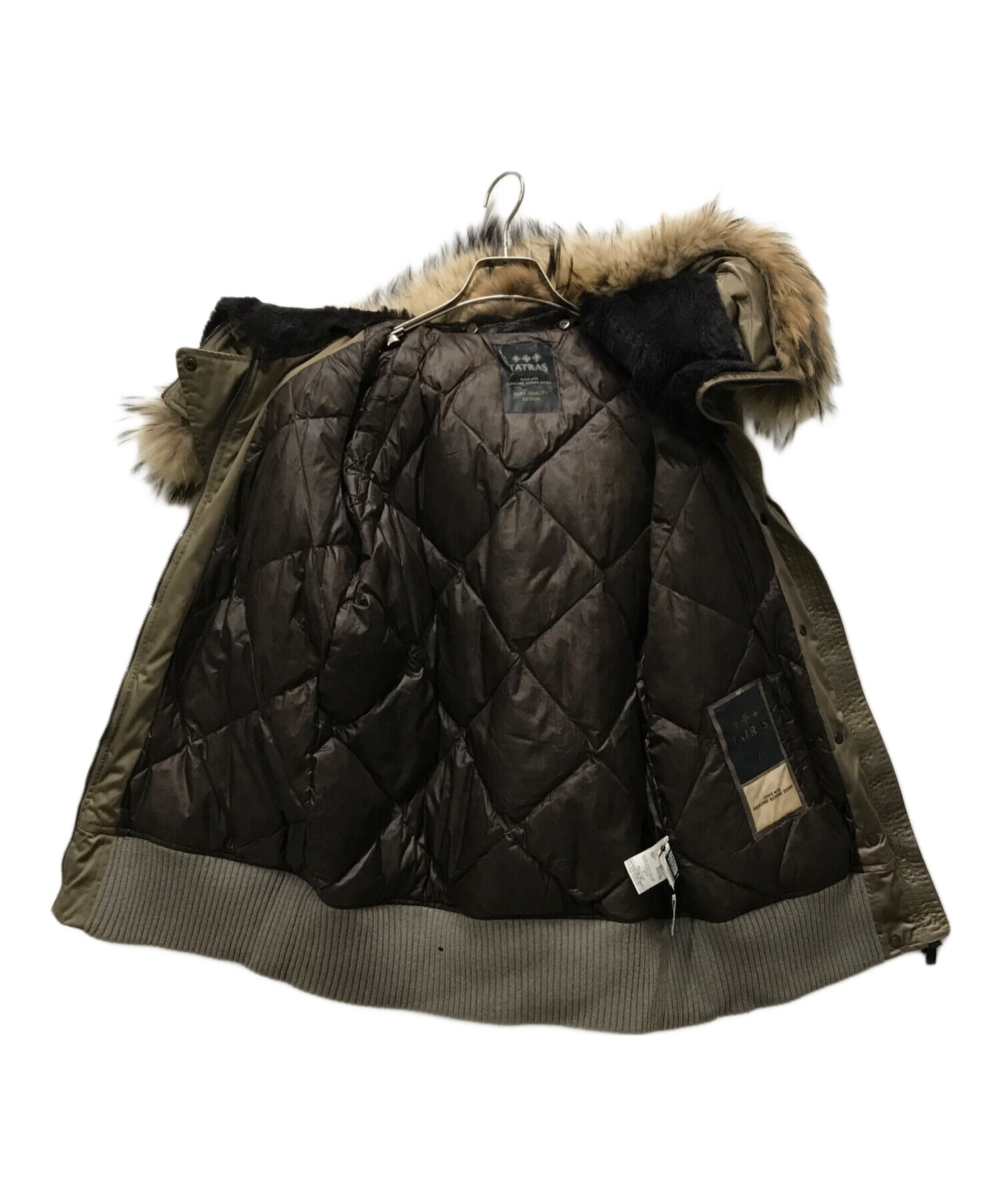 タトラス GALLINOLA ダウンジャケット Rライン ラビット ブラウン 中古・古着通販】TATRAS (タトラス) GALLINOLA ダウンジャケット