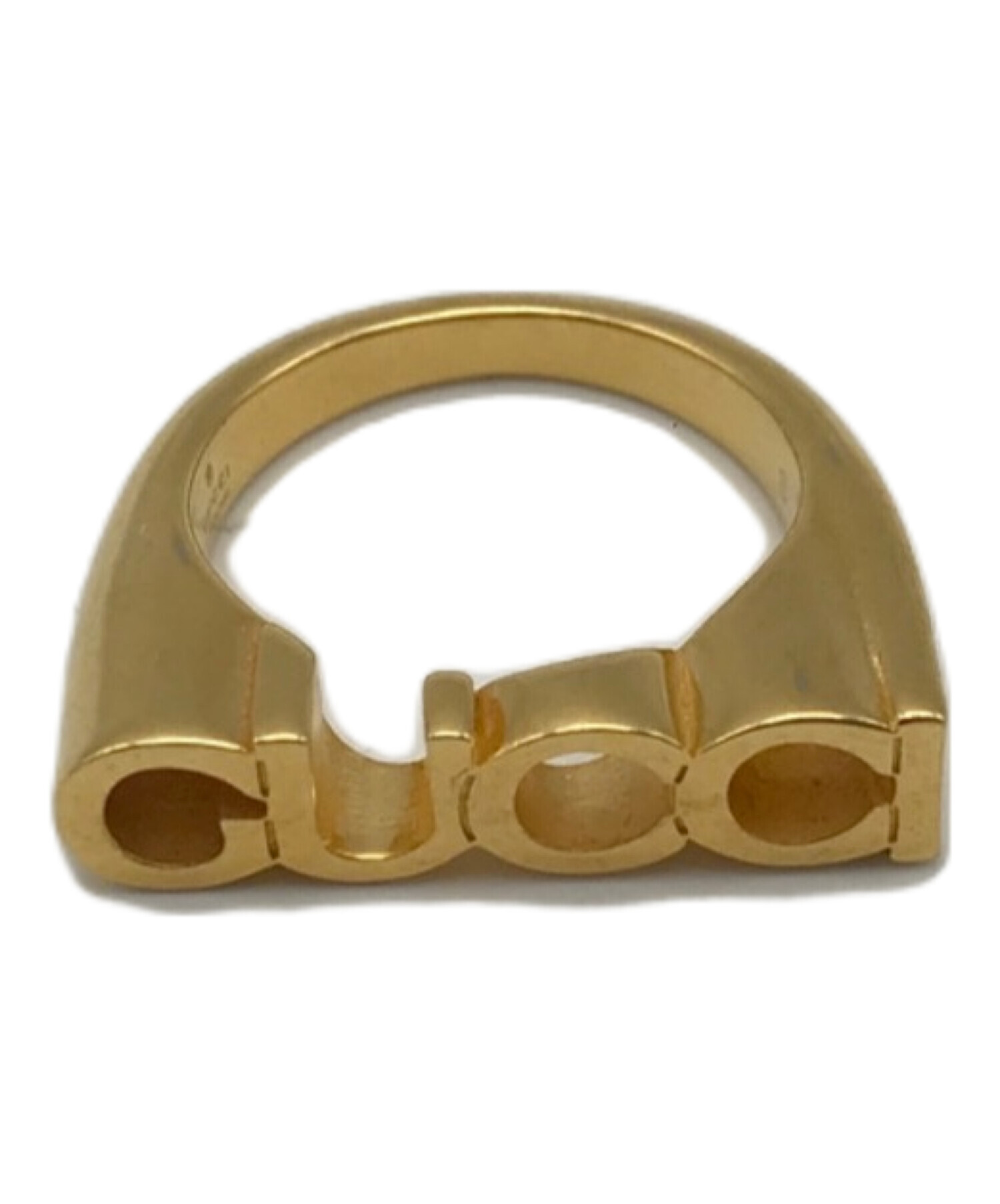 中古・古着通販】GUCCI (グッチ) ロゴリング ゴールド サイズ:13号 