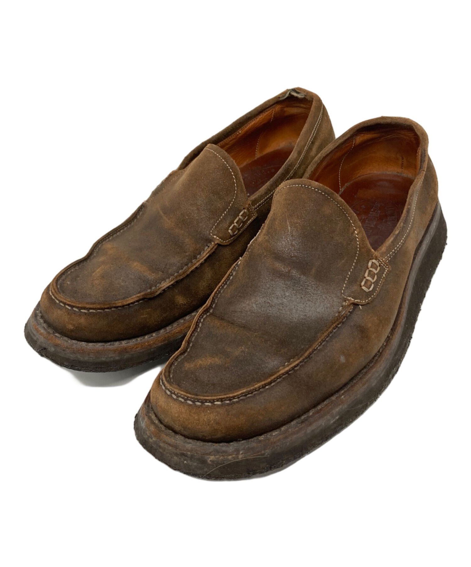 グイティ&ロゼリー二　ダークブラウン　スエード靴　サイズ42 中古・古着通販】GUIDI&ROSELLINI (グイディ＆ロゼリーニ) ローファー