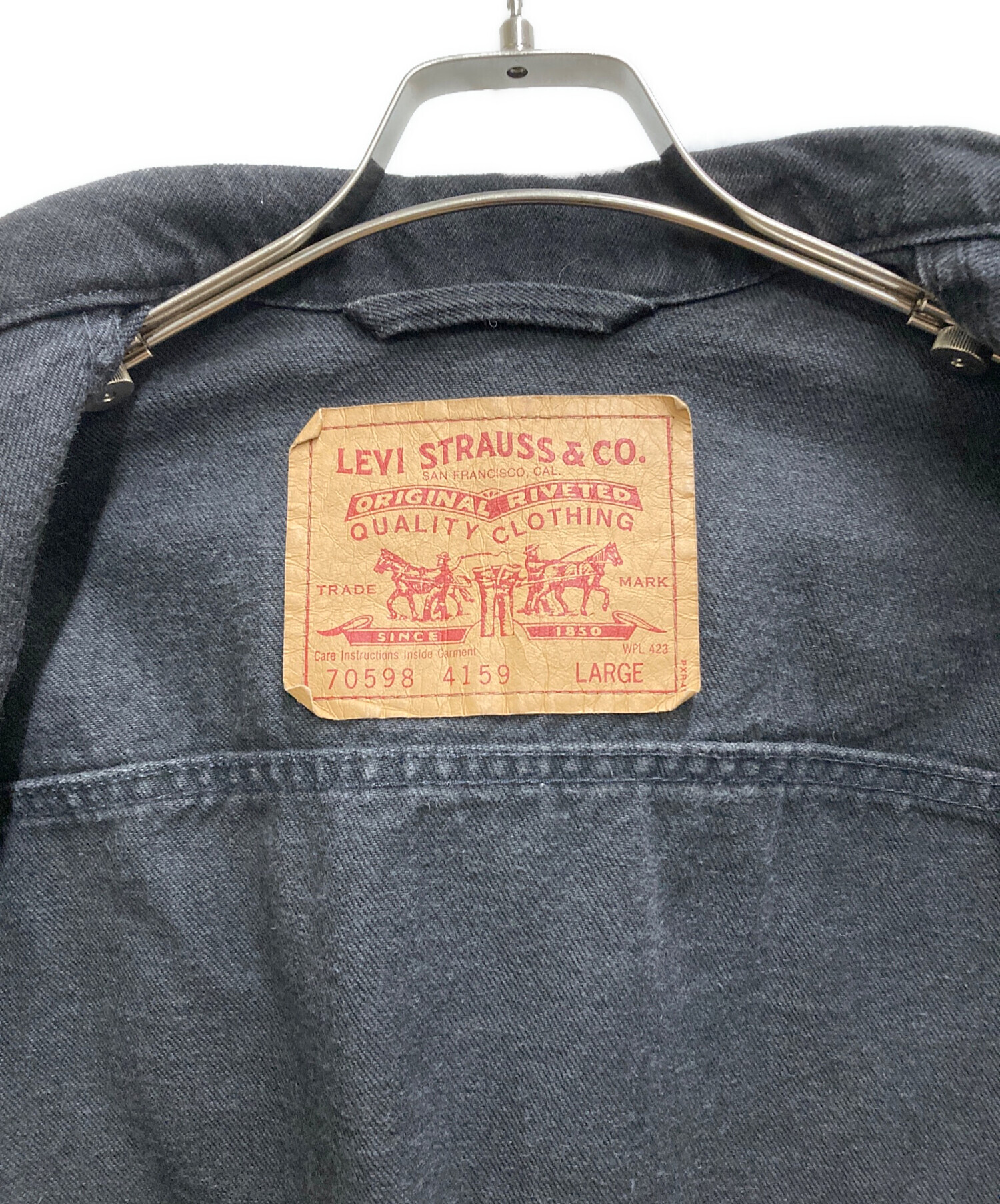 90's   Jeans デニム ジャケット USA製 中古・古着通販】LEVI'S (リーバイス) 90'S デニムジャケット ブラック