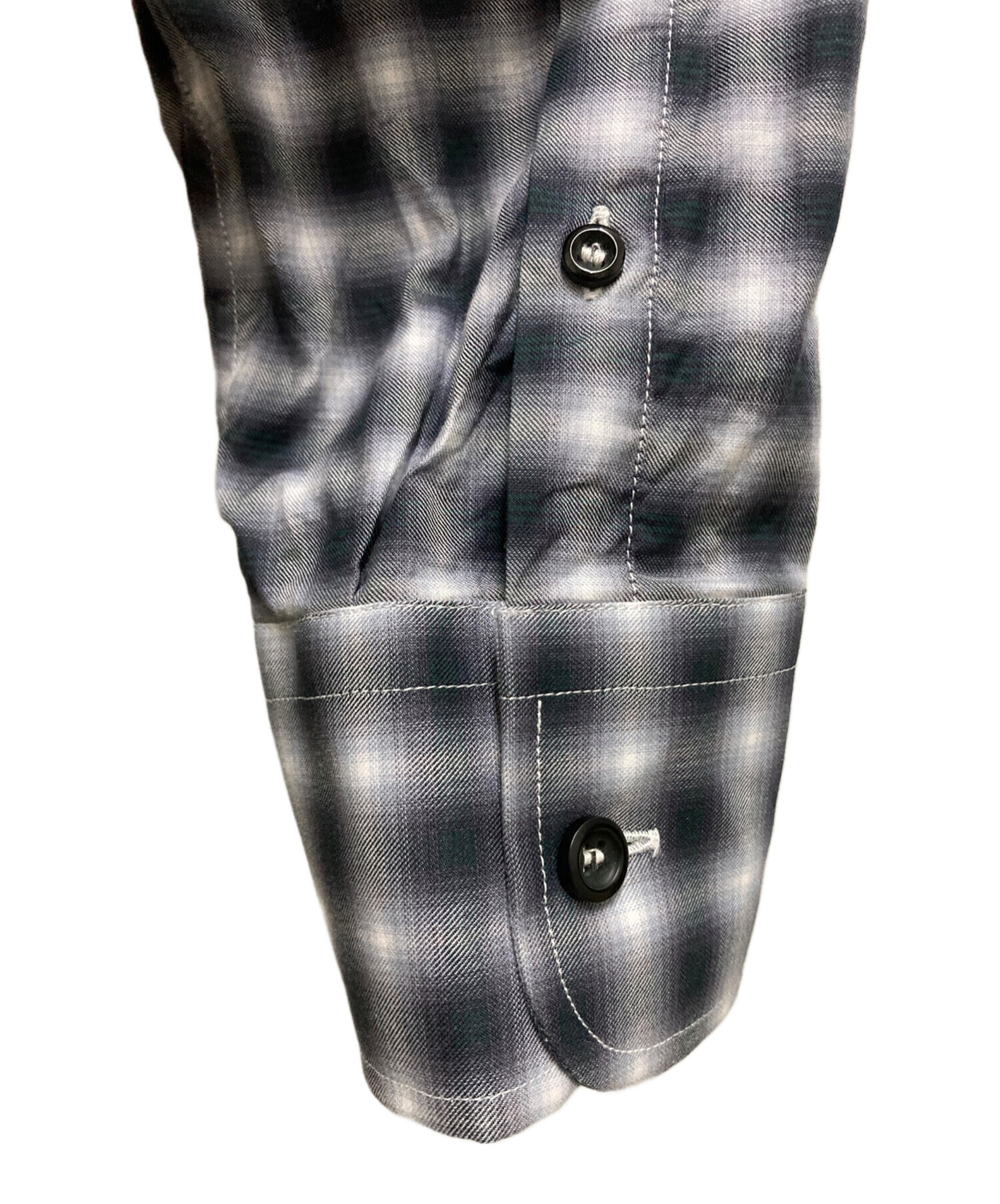 PRADA プラダ オンブレチェックシャツ 中古・古着通販】PRADA (プラダ) オンブレチェックシャツ グレー