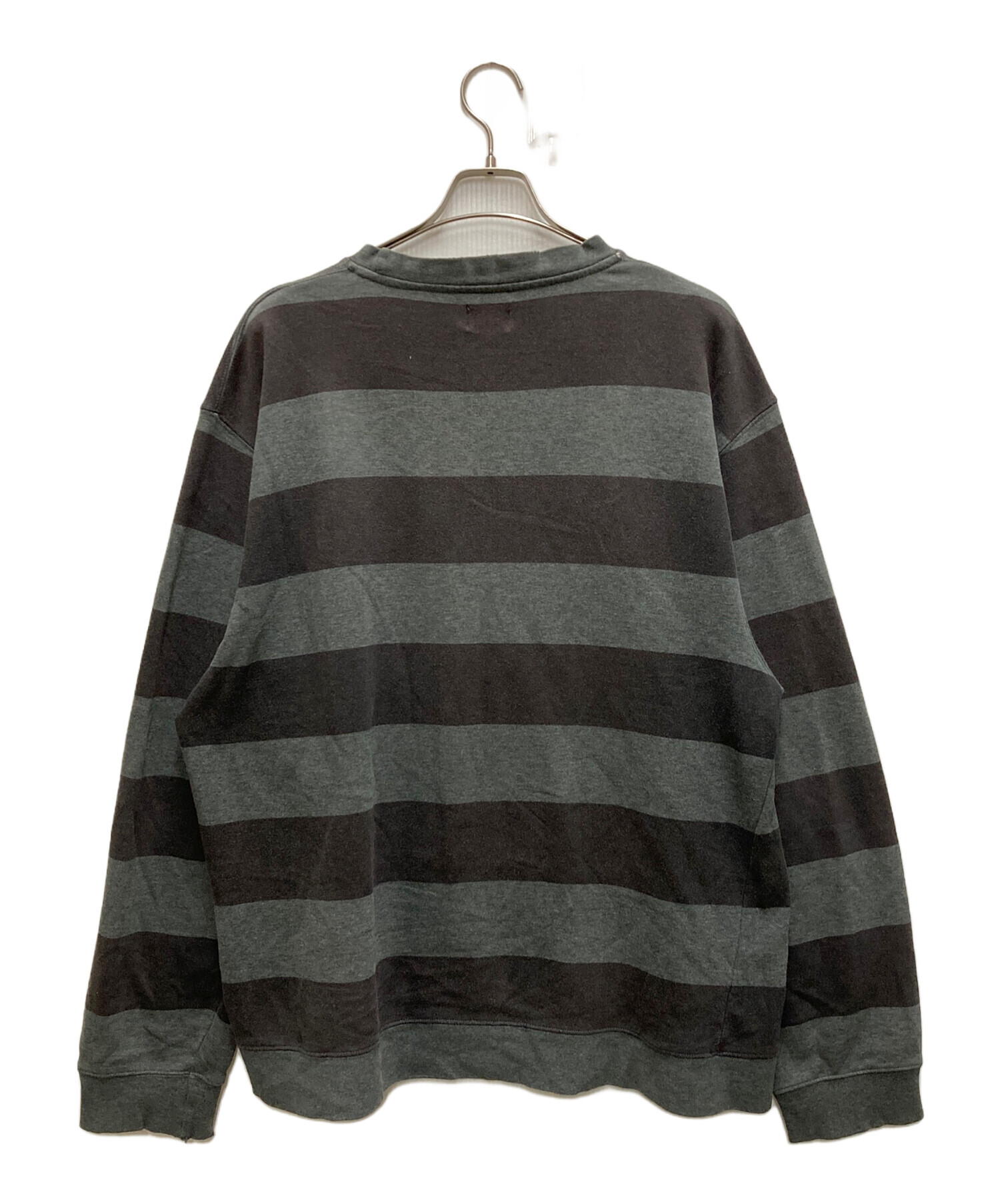 中古・古着通販】stussy (ステューシー) ボーダースウェット グレー 