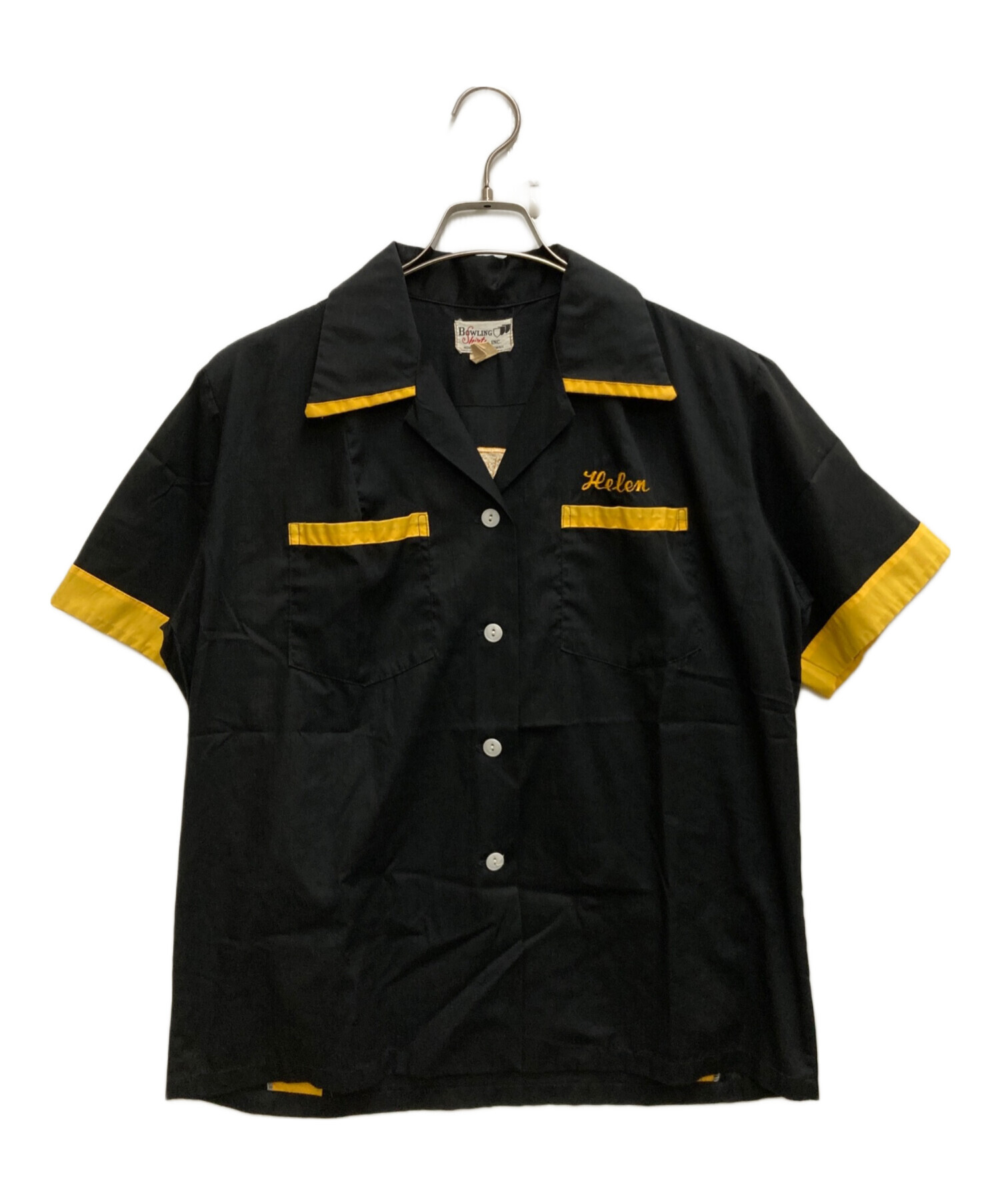 中古・古着通販】USED (ユーズド) 60's~ ボウリングシャツ ブラック