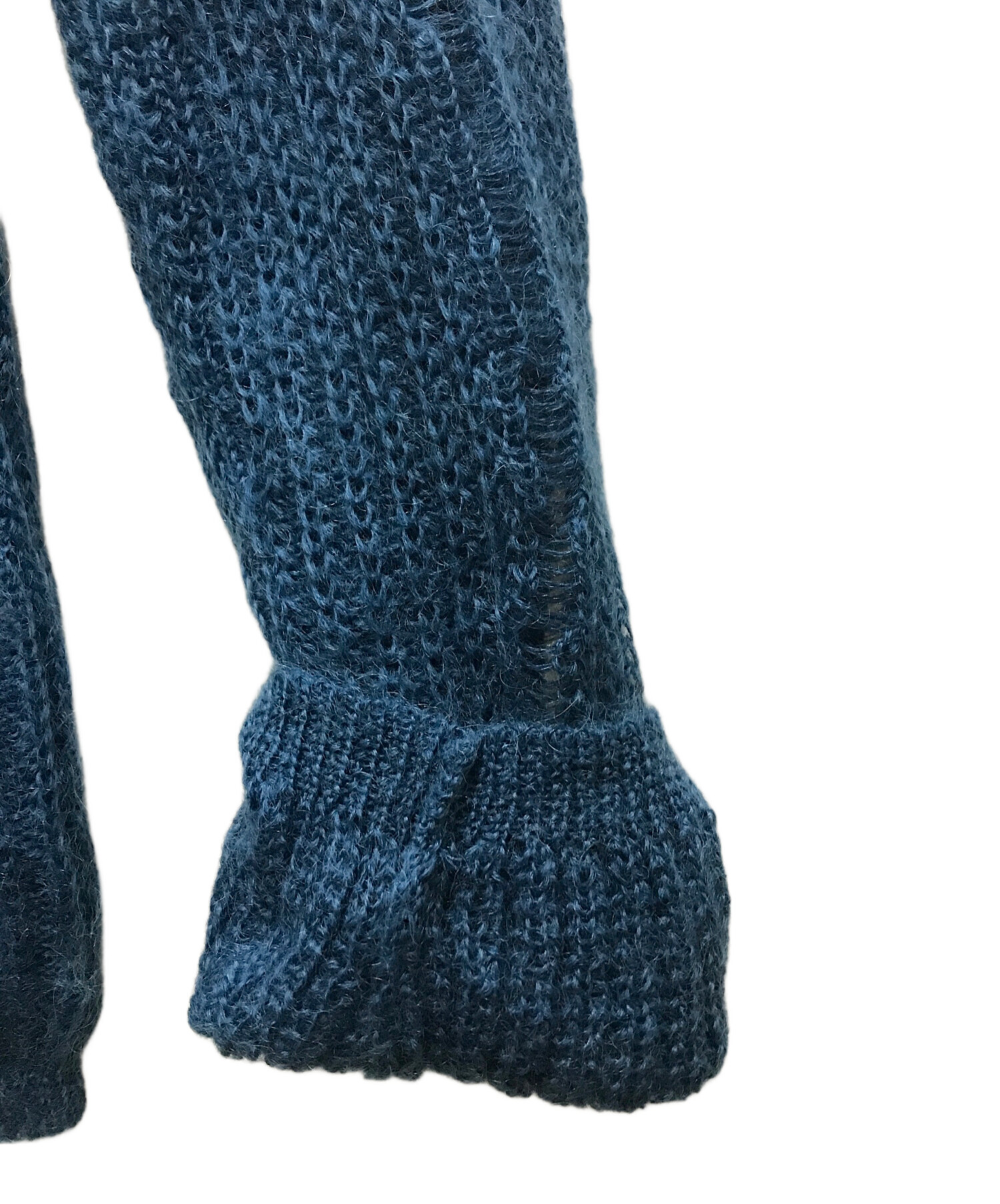 中古・古着通販】YOKE (ヨーク) SILK MOHAIR SKIPPER SWEATER ブルー