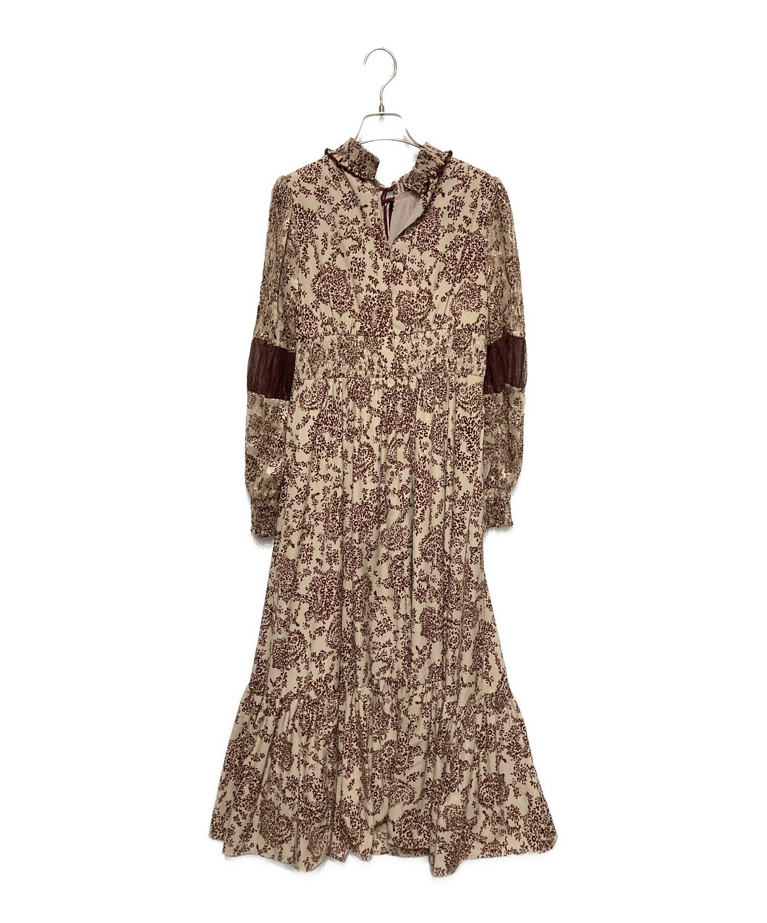 【極美品✨】Winter Floral Long-sleeve Dress 中古・古着通販】HER LIP TO (ハーリップトゥ) Winter Floral Long
