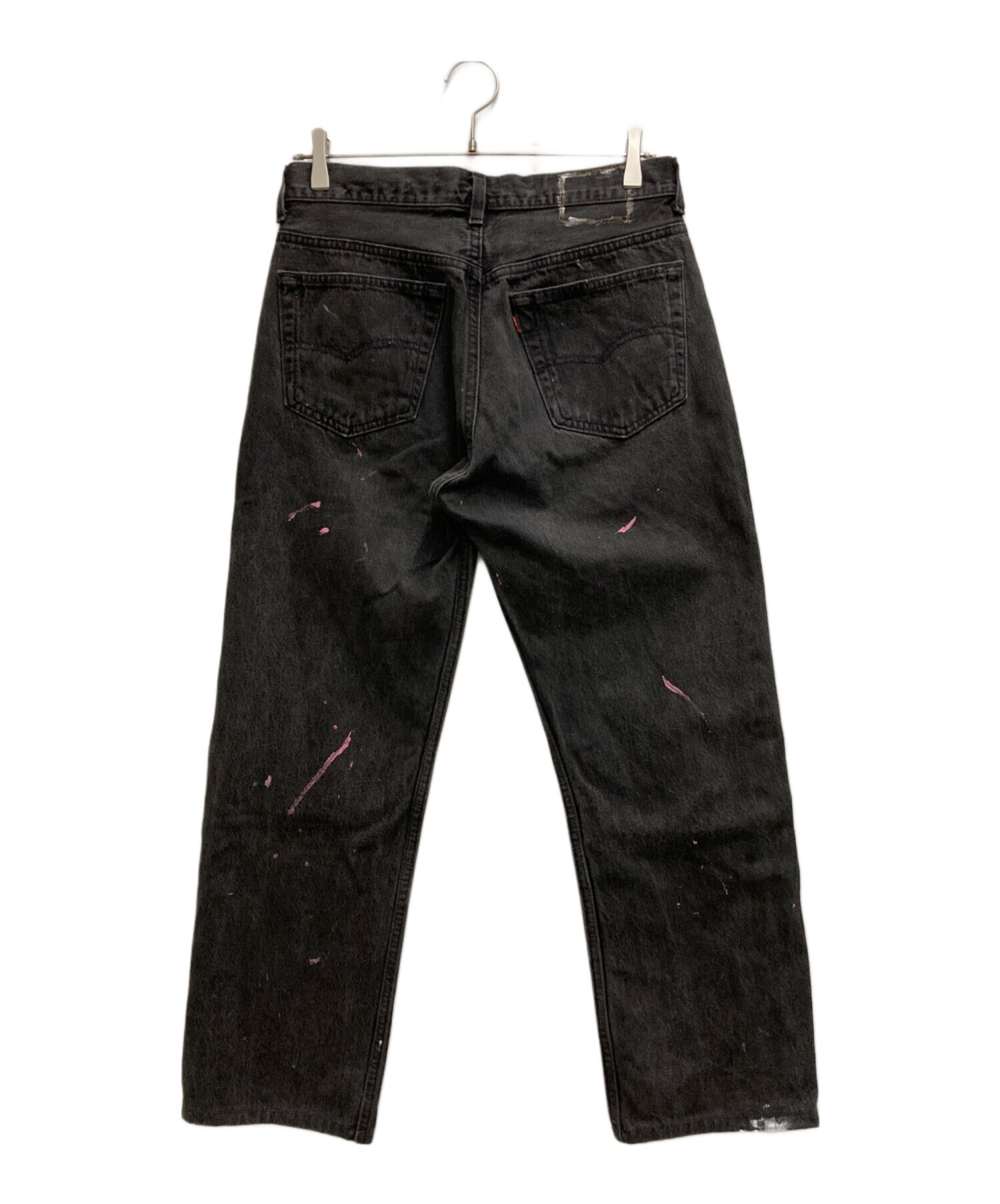 メンズ Levi's リーバイス グレー 黒 先染め USA製 W34L32
