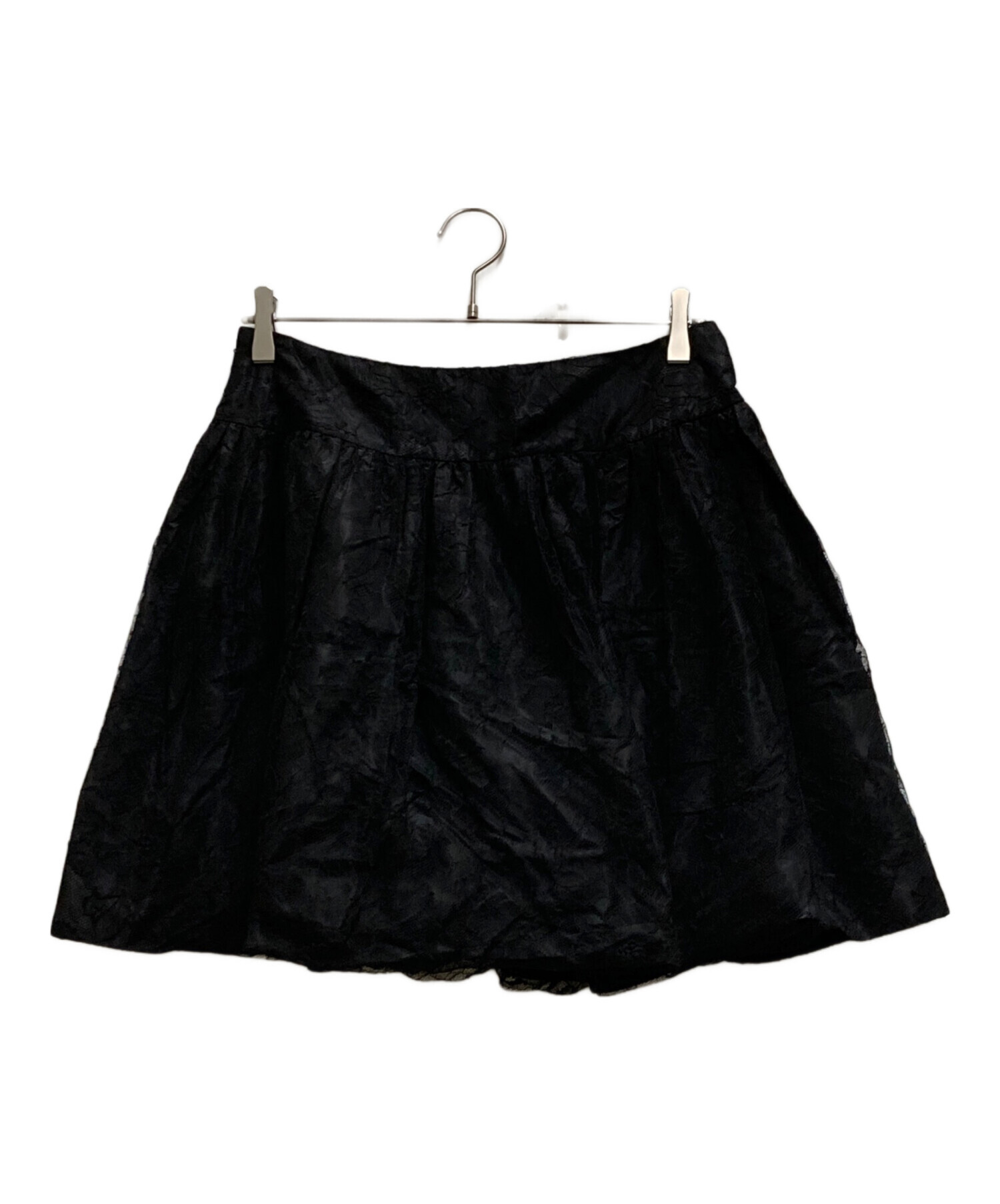 Christian Diorブラック フレアスカート レース裾 Christian Diorブラック フレアスカート レース裾 Christian Dior