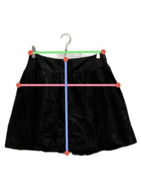 Christian Diorブラック フレアスカート レース裾 中古・古着通販】Christian Dior (クリスチャン ディオール) レース