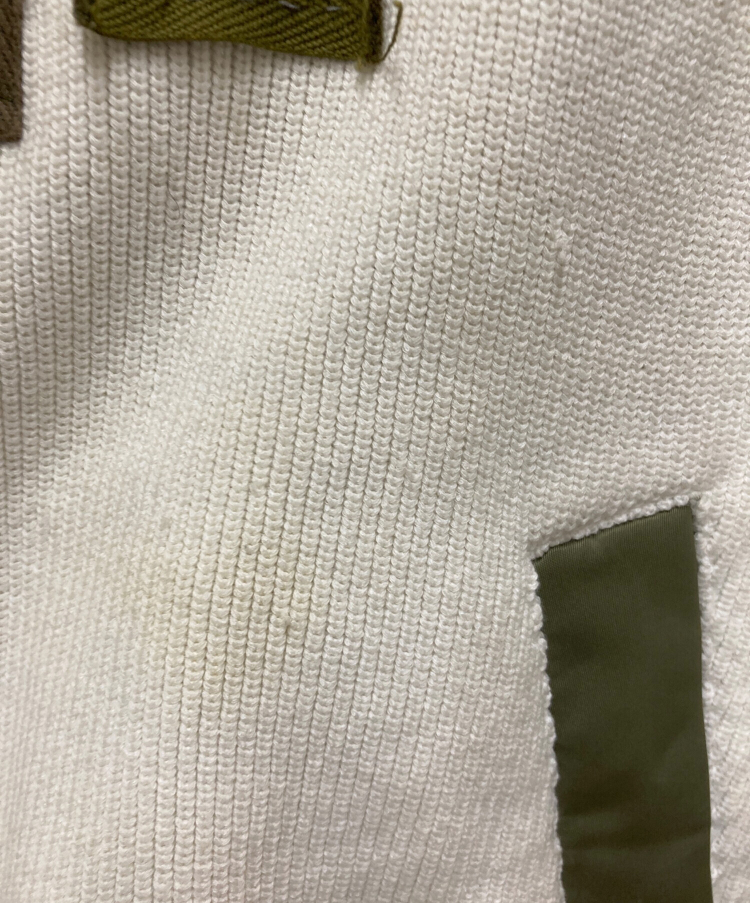 Sacai サカイ ニット ライダース ジャケット カーキ size 2 Sacai サカイ ニット ライダース ジャケット カーキ size 2 Sacai