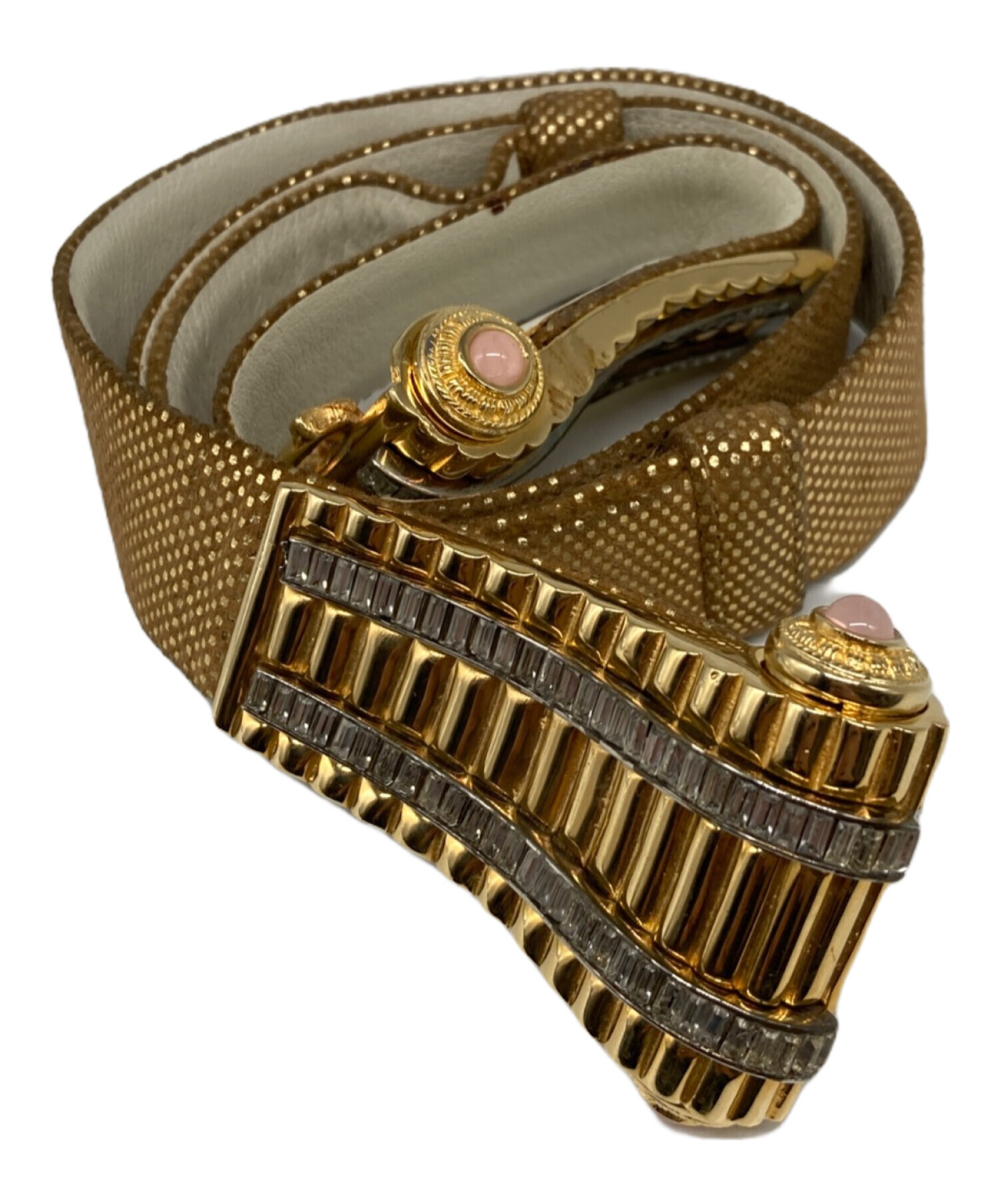 希少　レア　ゴージャスなJUDITH LEIBER　 ゴールド　ベルト　美品 中古・古着通販】judith leiber (Judith Leiber) 装飾ベルト ゴールド