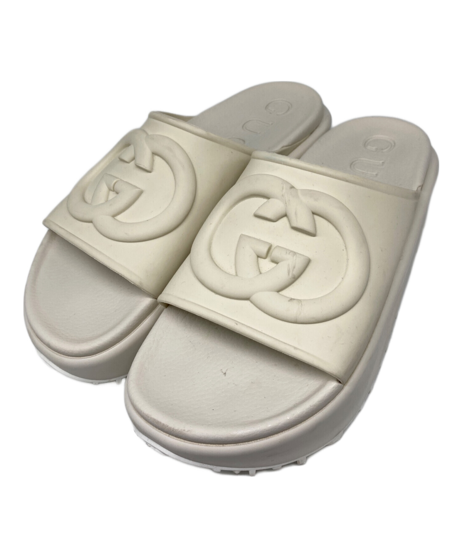 【未使用】GUCCI グッチ インターロッキングG サンダル 38 24cm 中古・古着通販】GUCCI (グッチ) インターロッキングG スライド