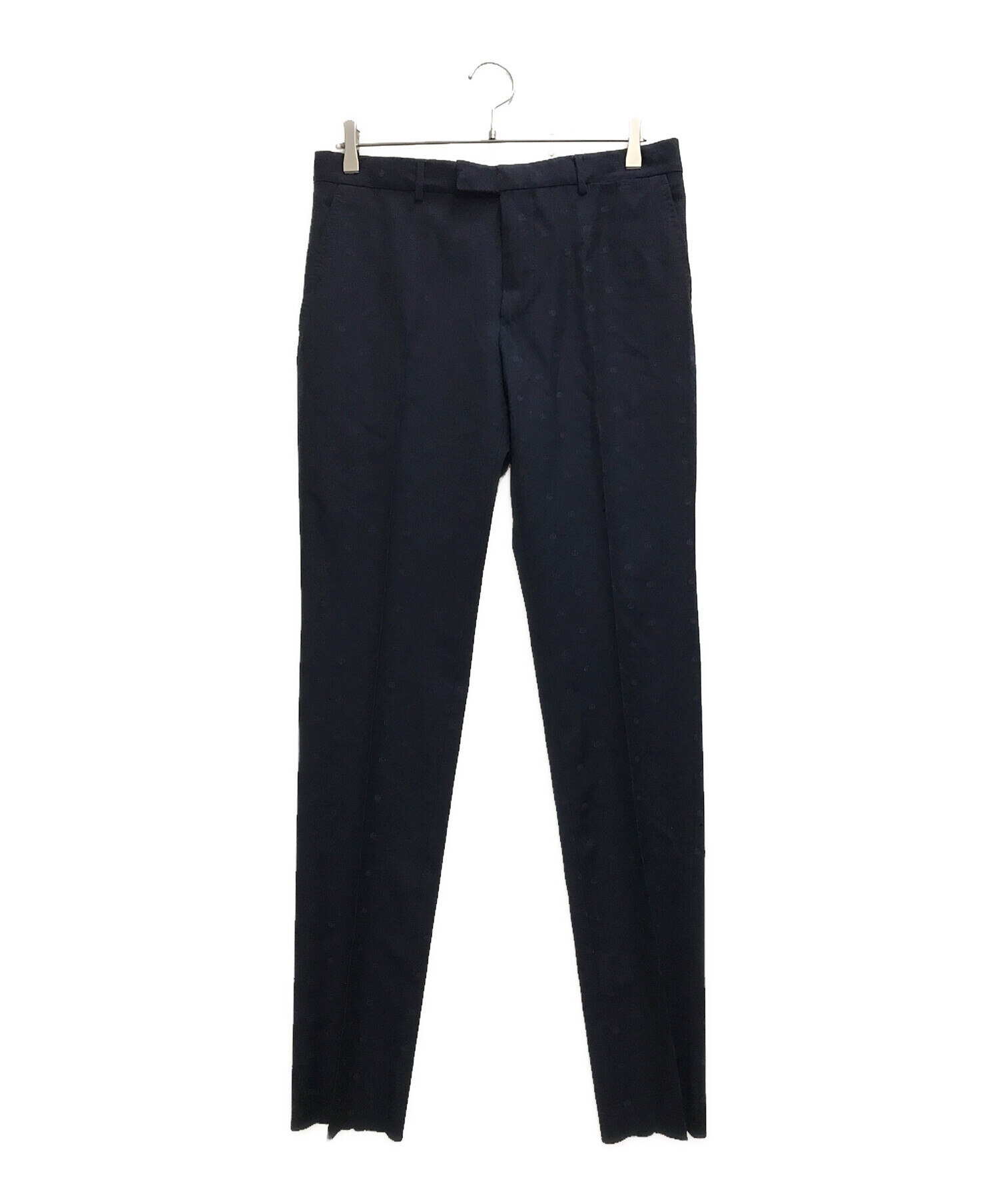 中古・古着通販】GUCCI (グッチ) GGロゴイージースラックス ネイビー