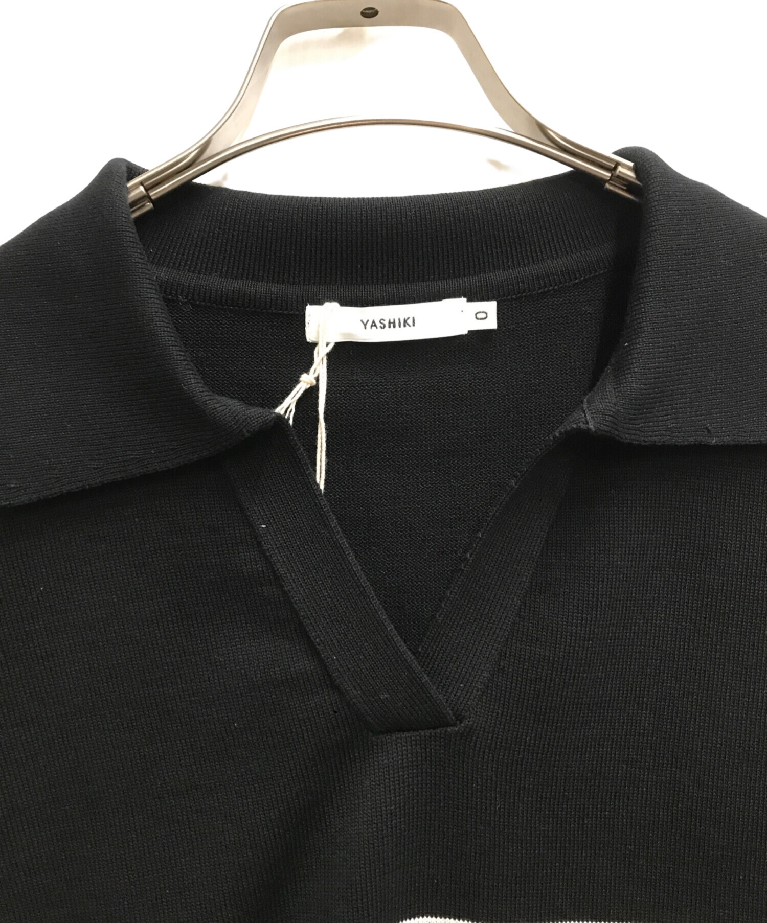 中古・古着通販】YASHIKI (ヤシキ) Sazanami Skipper Knit ブラック 