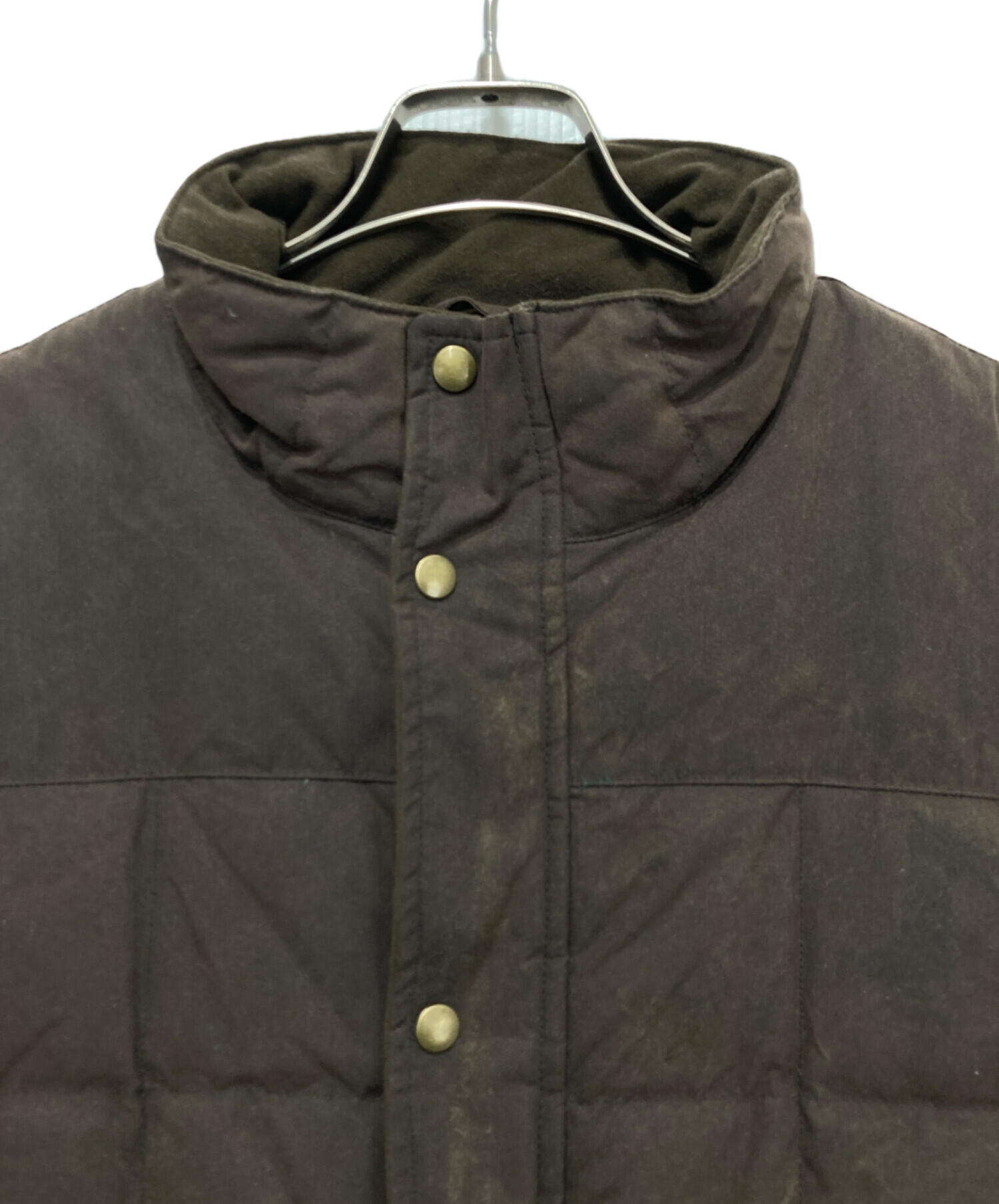 00's エルエルビーン グースダウン オイルドベスト ドローコード カーキ 中古・古着通販】L.L.Bean (エルエルビーン) オイルドダウンベスト