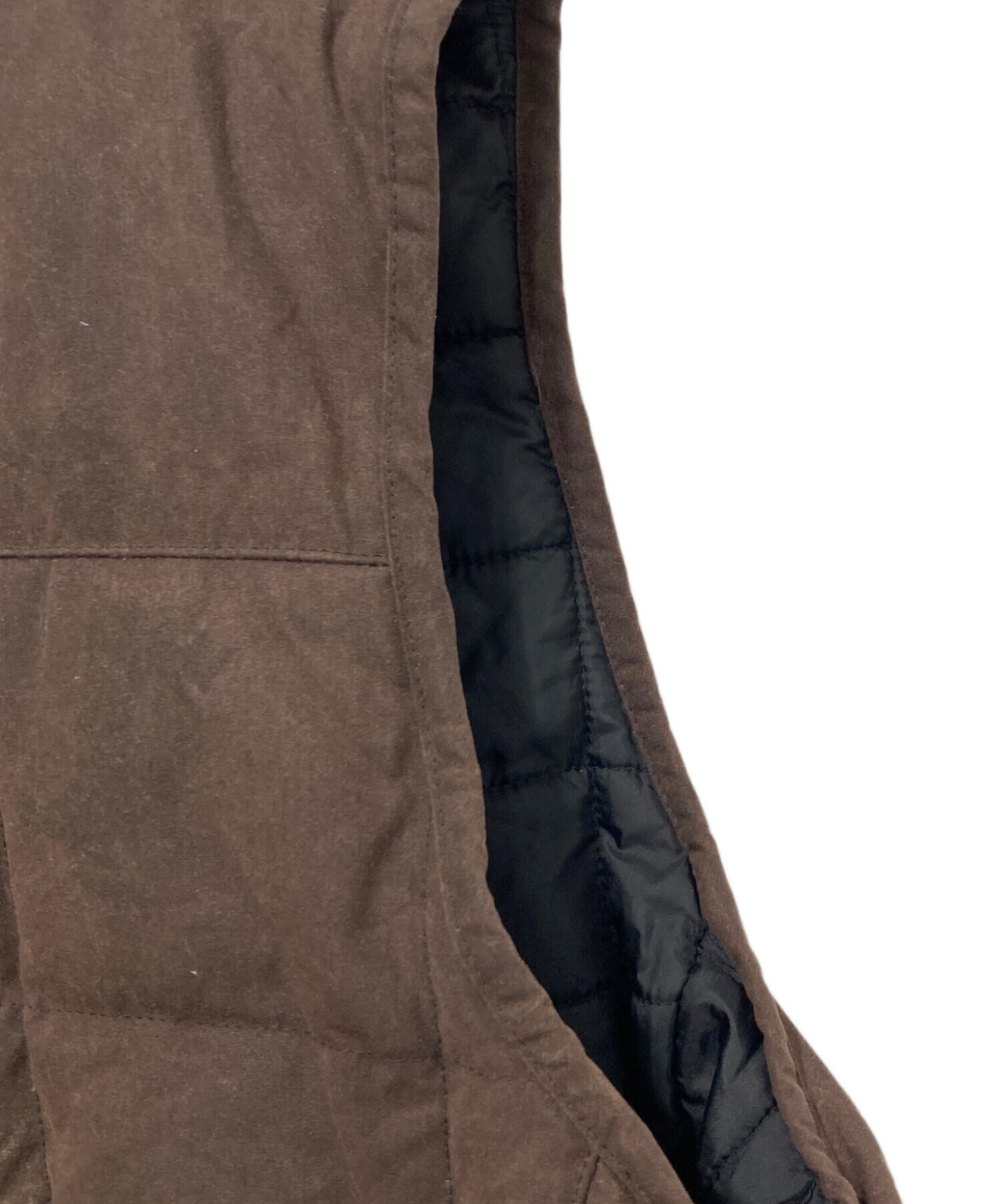 00's エルエルビーン グースダウン オイルドベスト ドローコード カーキ L．L．Bean(エルエルビーン) オイルドキルティングダウンベスト