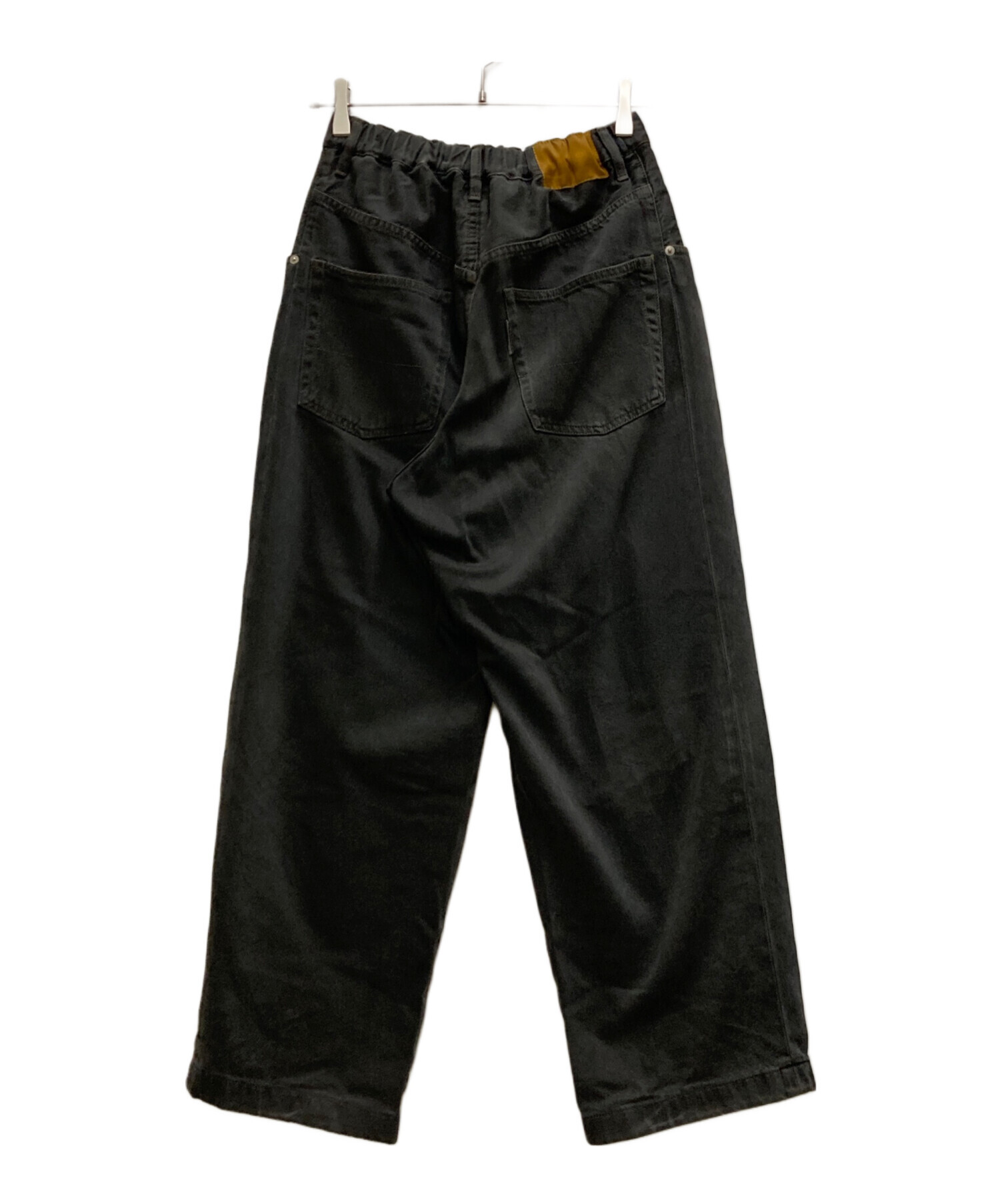 中古・古着通販】NEON SIGN (ネオンサイン) W BLACK WIDE DENIM SLACKS 